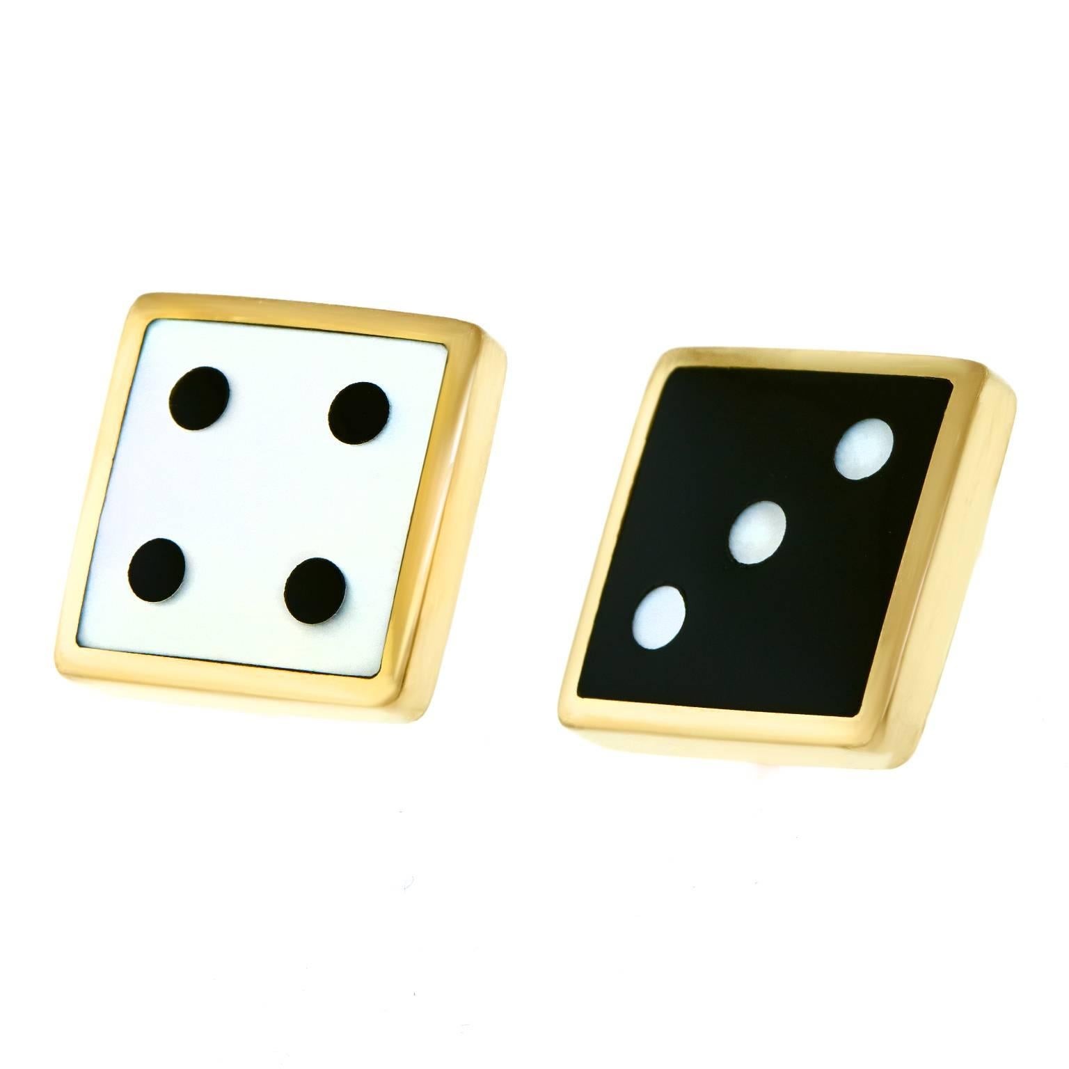 Tiffany & Co. Lucky Seven-Dice Earrings in Gold 1