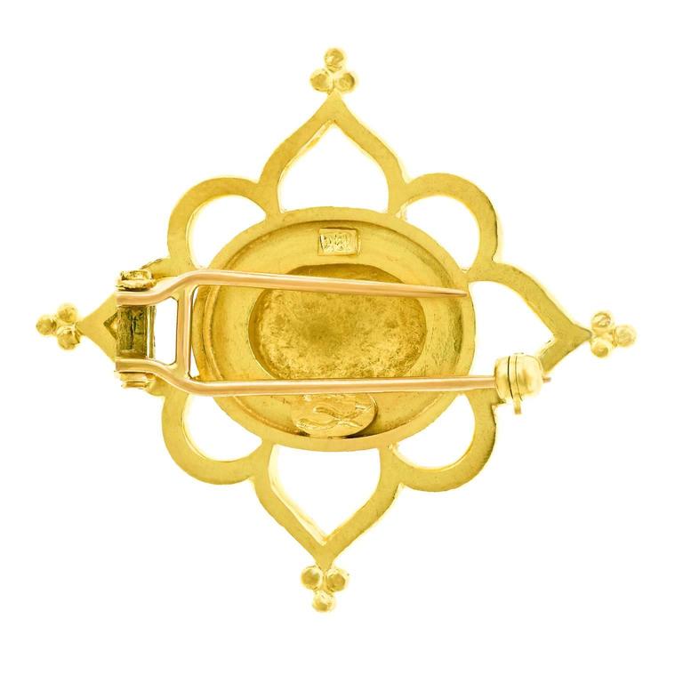 Elizabeth Locke Bohemian New York Gold Brooch For Sale at 1stdibs