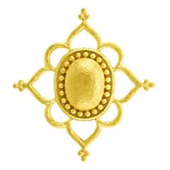 Elizabeth Locke New York Gothic Gold Brooch 5