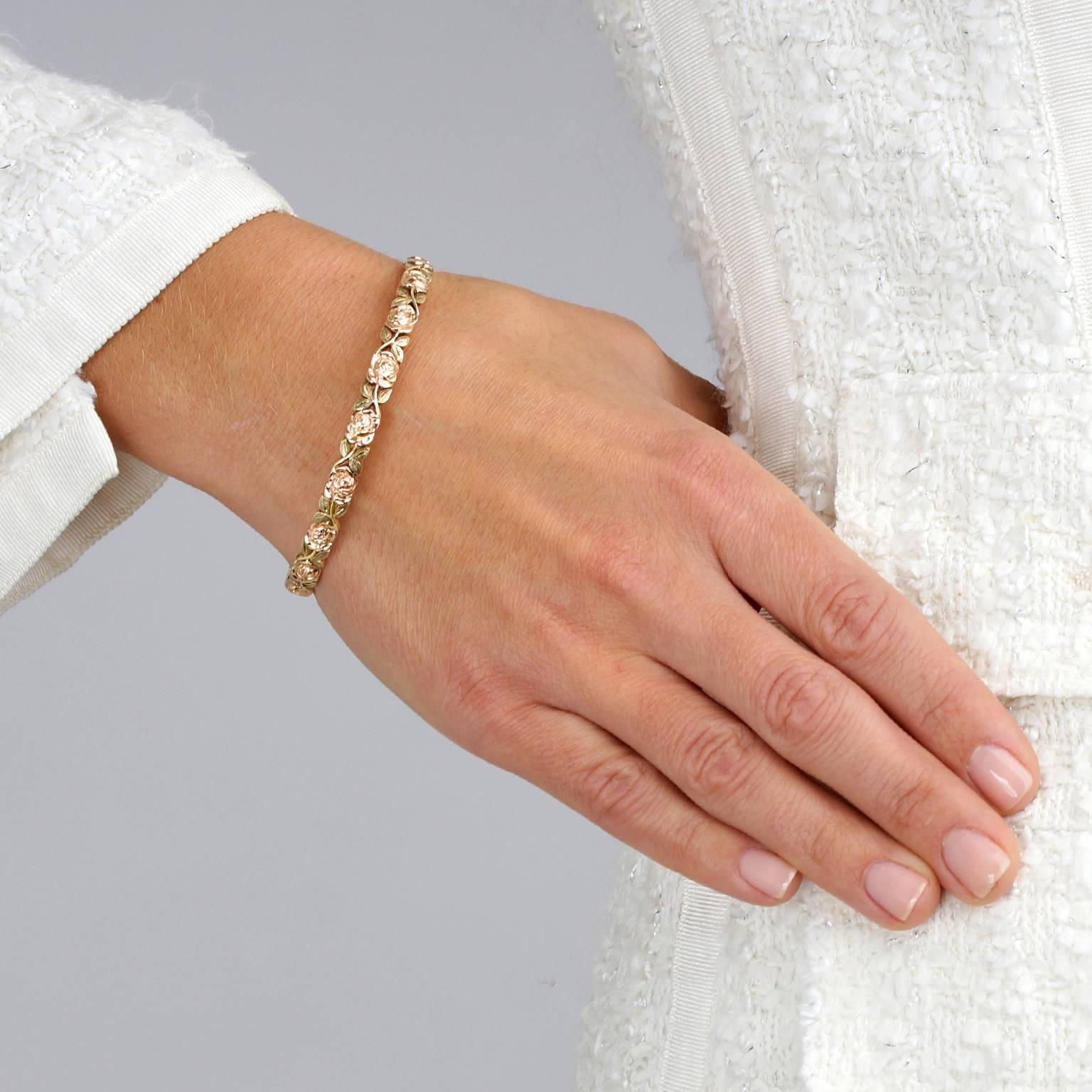 Fabulous Vintage vierziger Jahre Jabel Gold Armreif Armband Damen