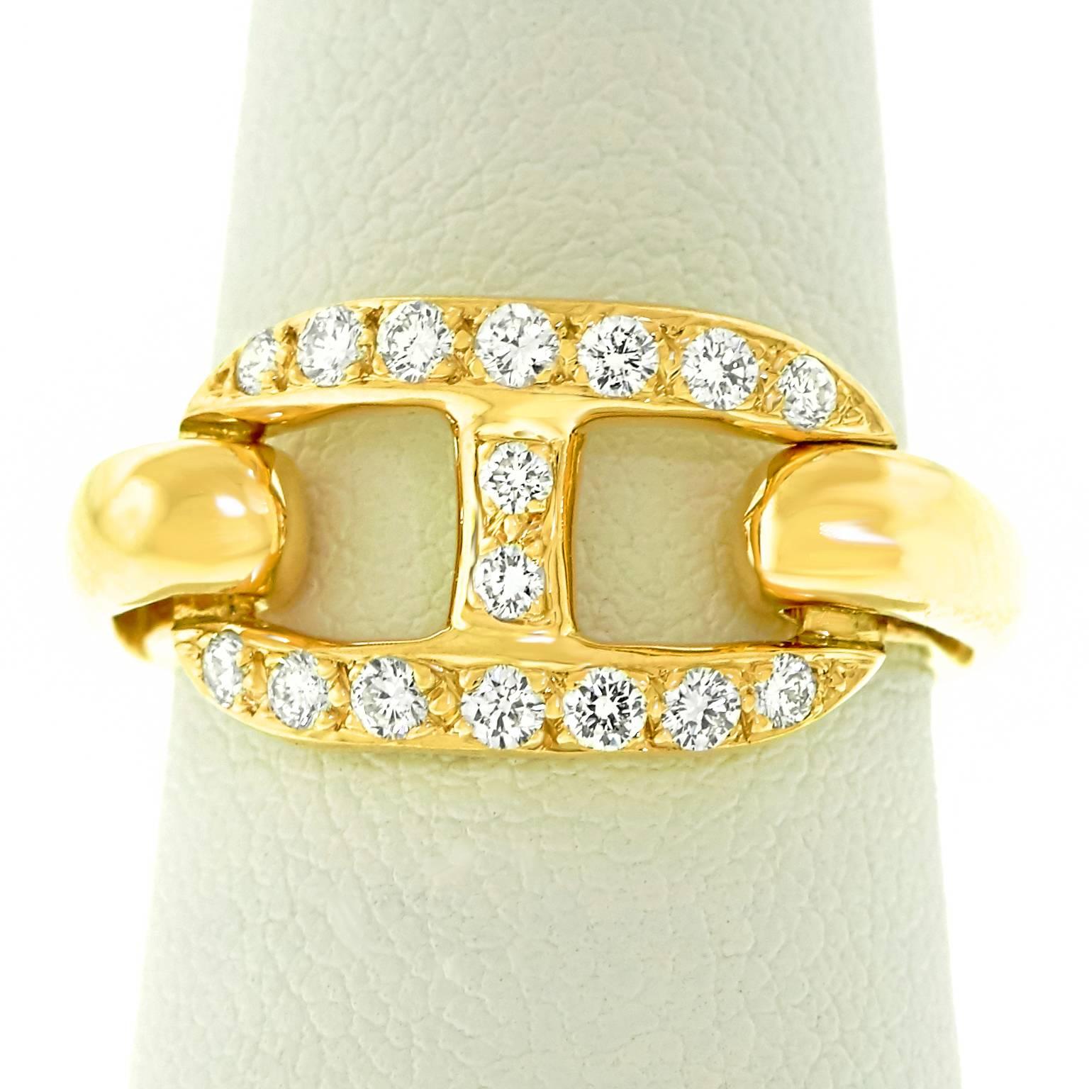 hermes chaine d'ancre diamond ring