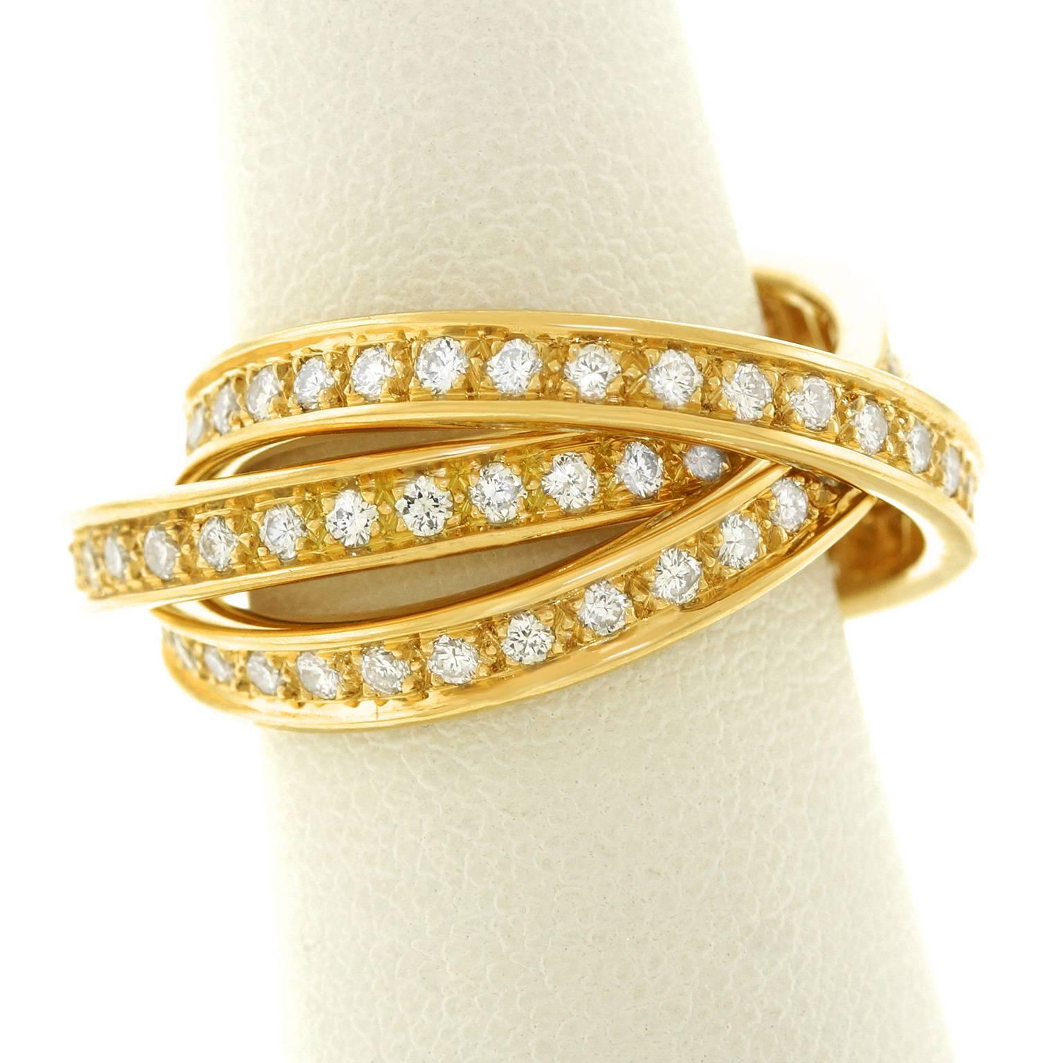 Cartier Diamond-Set Trinity Ring 3