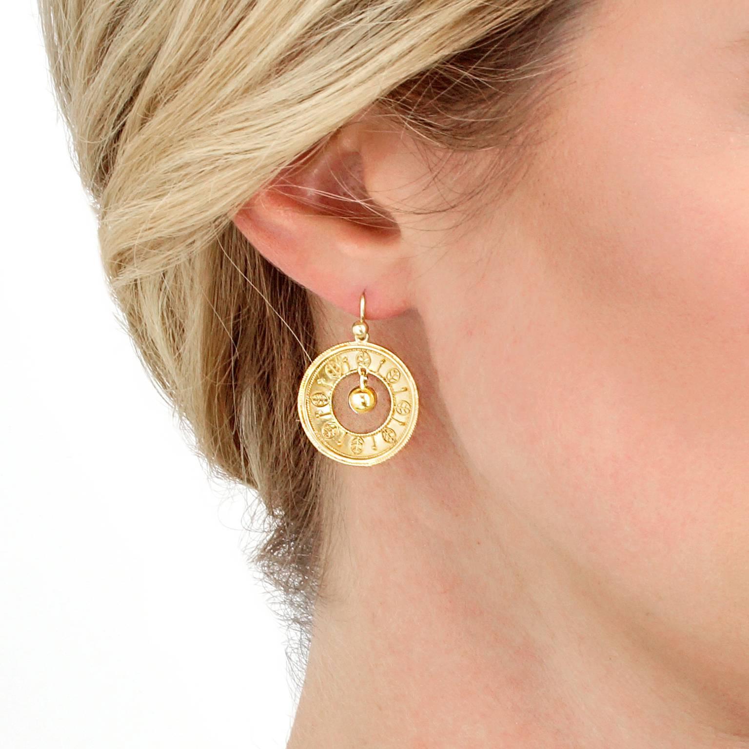 Women's Antique Gold Earrings