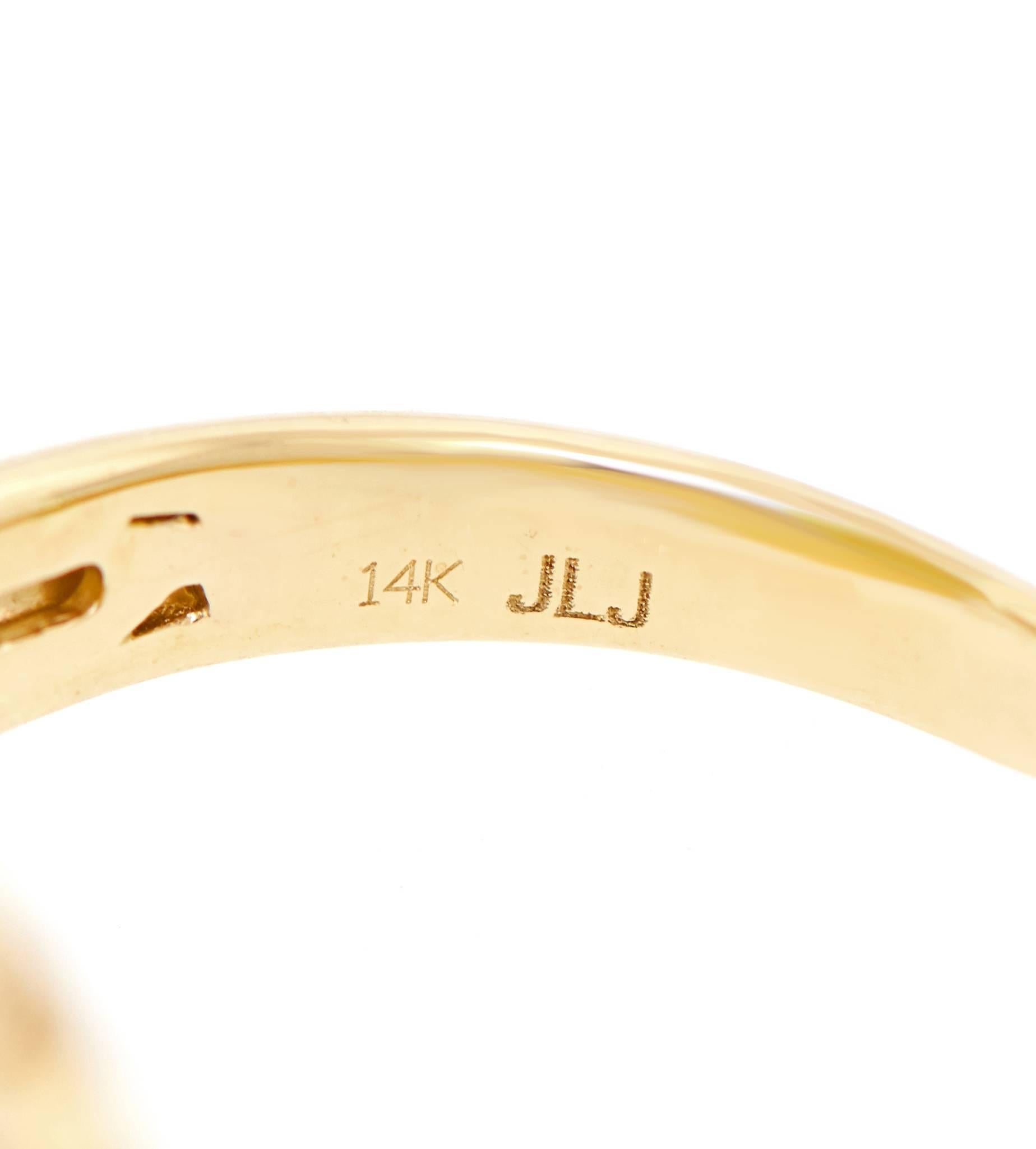 Charming Citrine Diamond Gold Ring 1