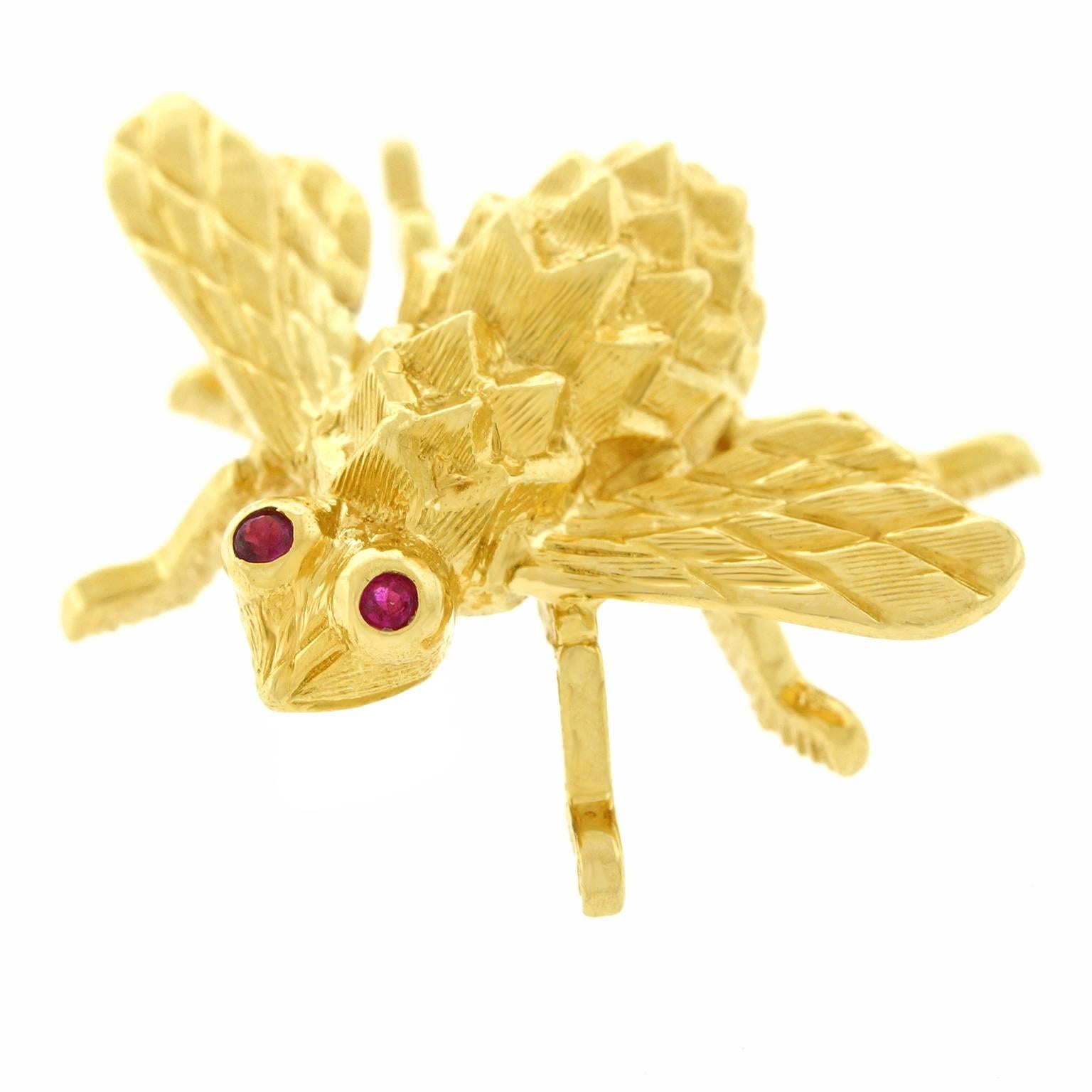 Herbert Rosenthal Gold Bee Brooch In Excellent Condition In Litchfield, CT