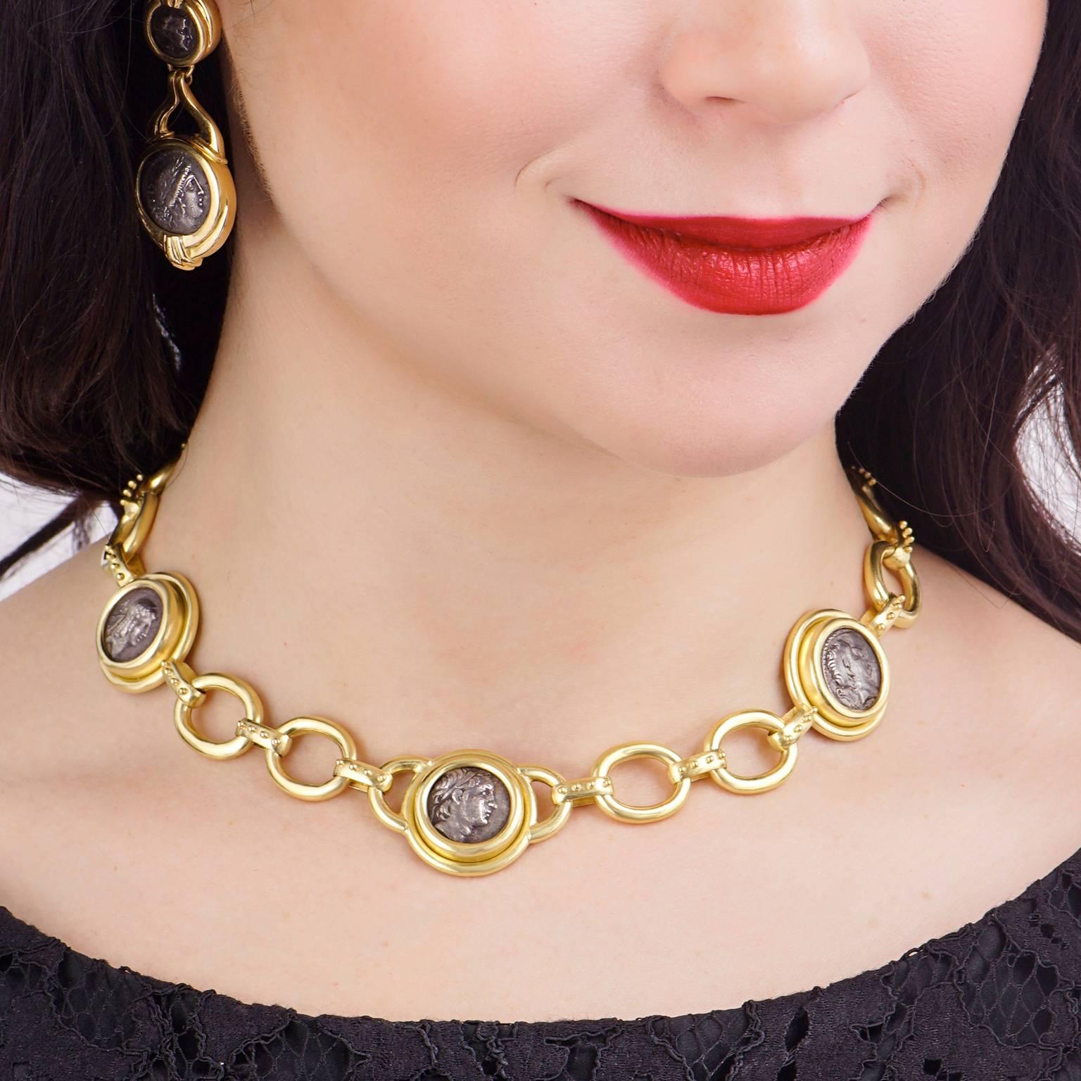 Women's Elizabeth Locke Ancient Coin Gold Necklace