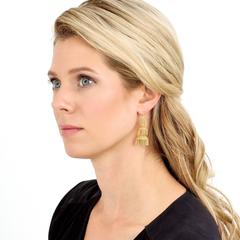 Antique Anglo-Indian High Karat Gold Chandelier Earrings
