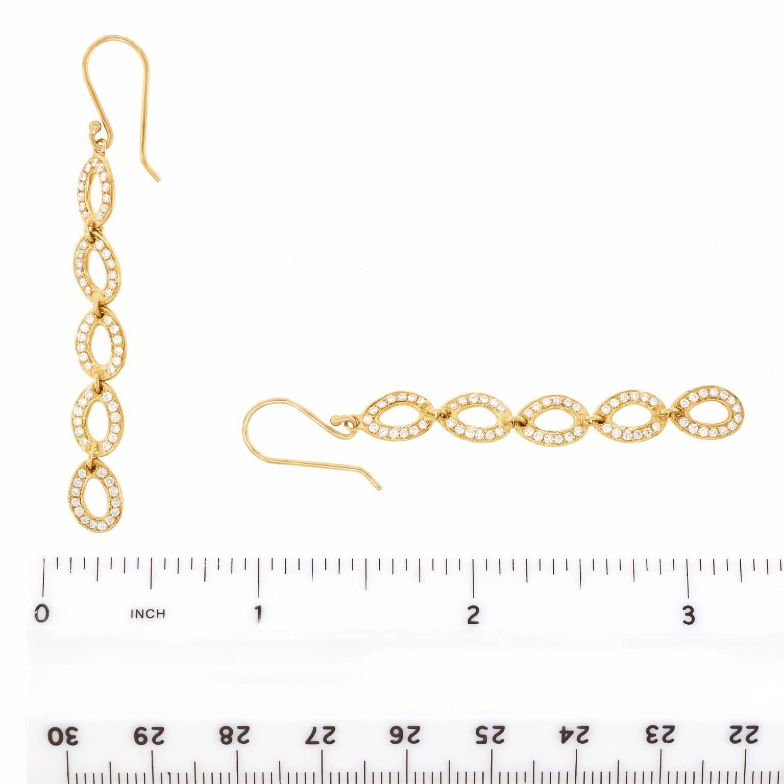 Ippolita Diamond Set Gold Chandelier Earrings 2