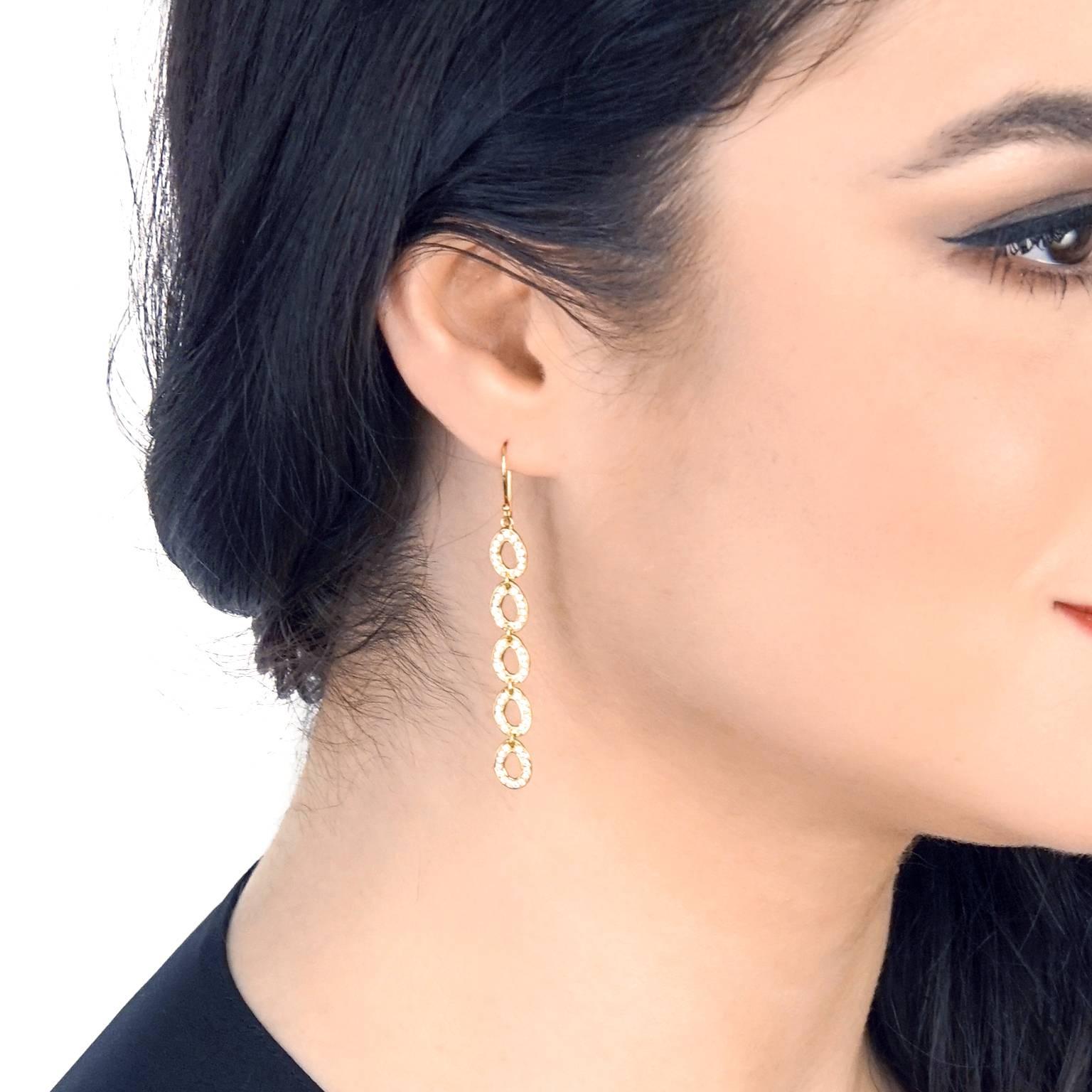 Women's Ippolita Diamond Set Gold Chandelier Earrings