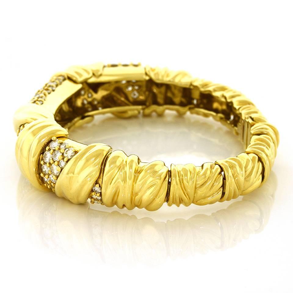 Fabulous Jose Hess Diamond-Set Gold Bracelet 4