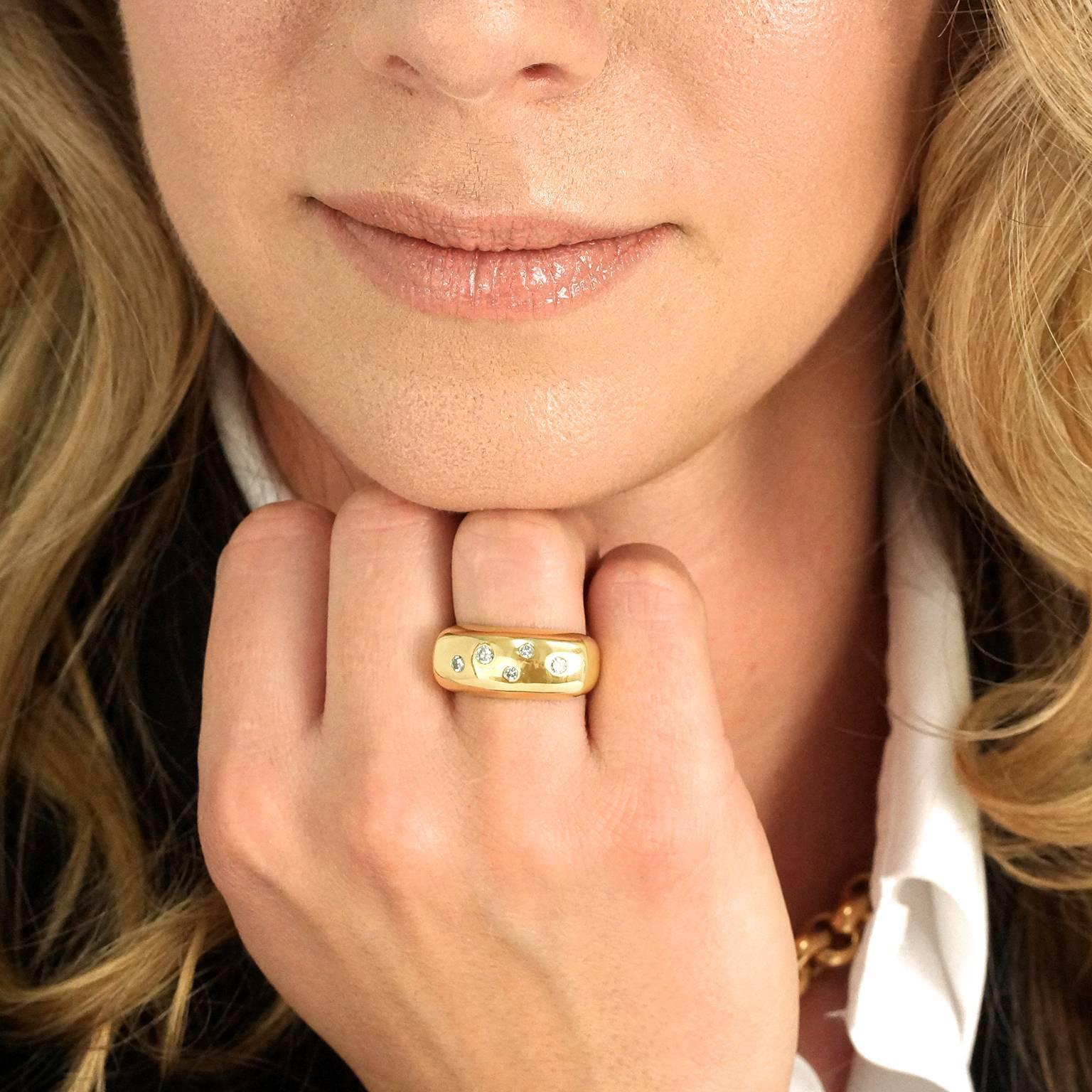 Women's Pomellato Polished Diamond Gold Ring 