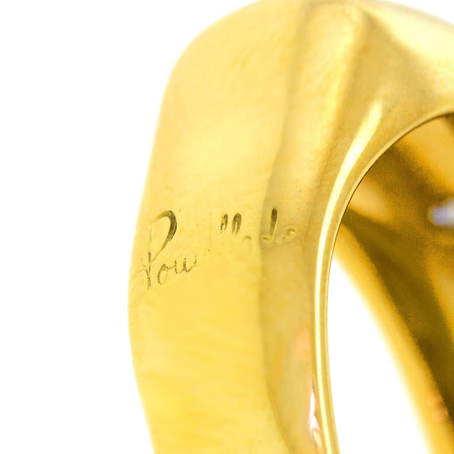 Pomellato Polished Diamond Gold Ring  1