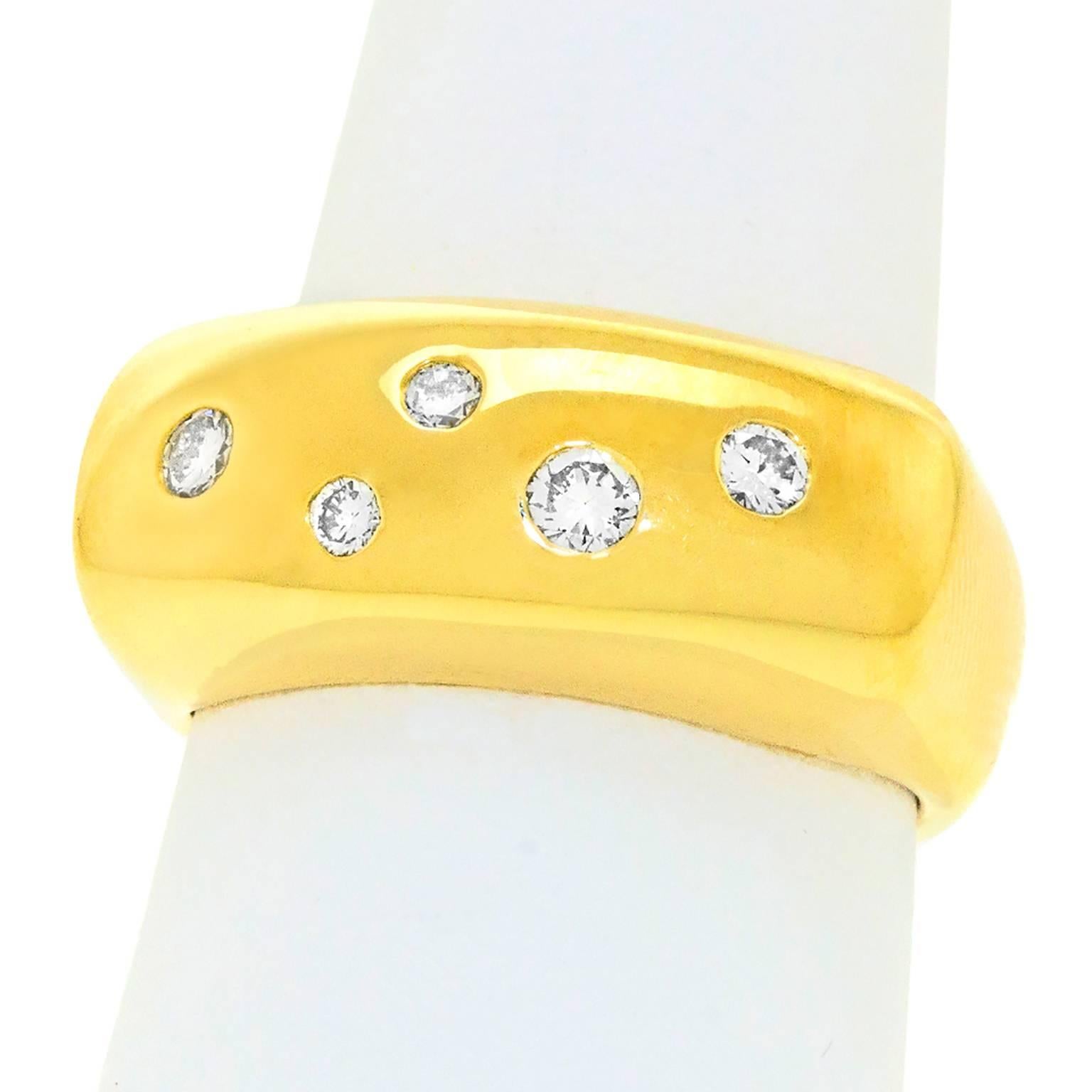 Pomellato Polished Diamond Gold Ring  3