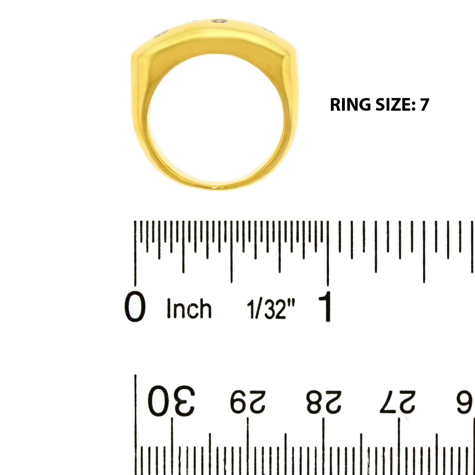 Pomellato Polished Diamond Gold Ring  2