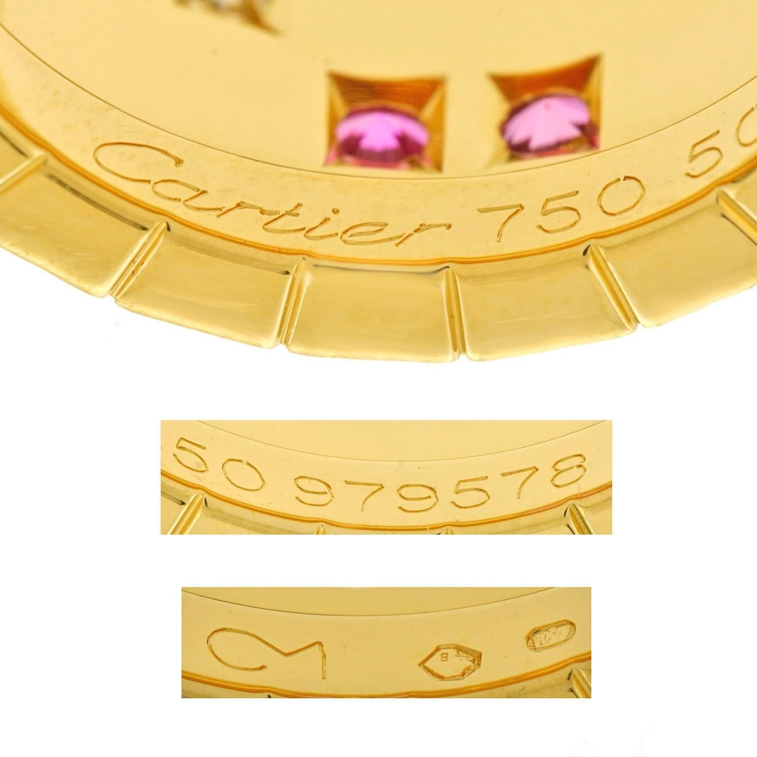 Cartier Lanieres Sapphire Diamond Gold Ring 1