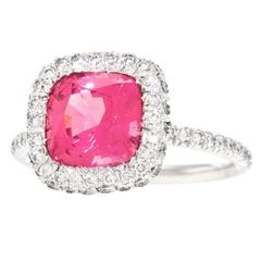 Natural Pink Mahenge Spinel and Diamond-Set Platinum Ring GIA Report 2