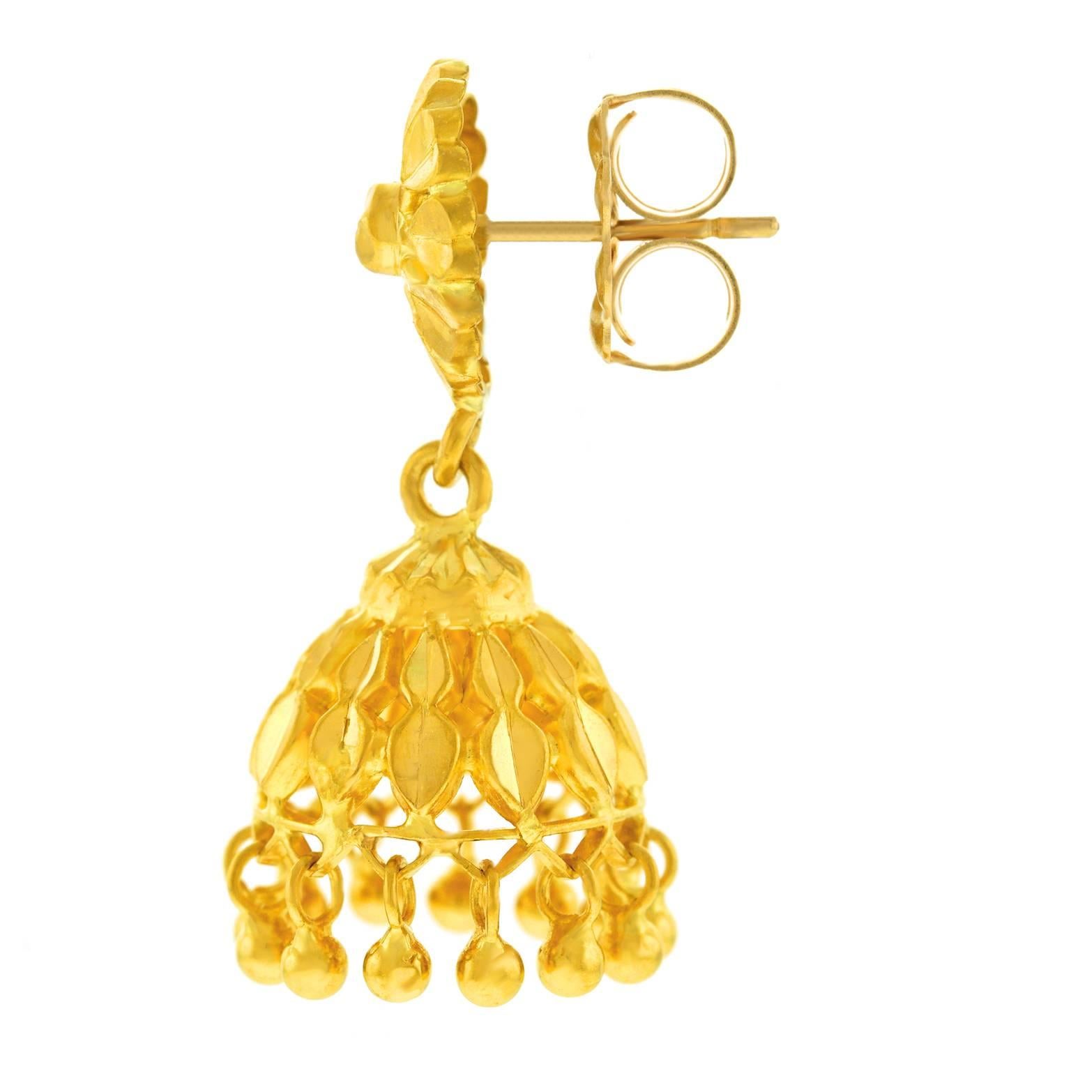 22 Karat Gold Mogul Style Earrings 1