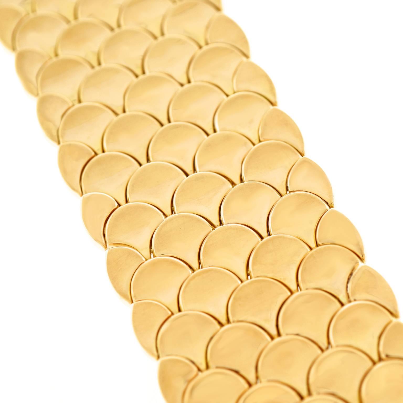 Massive Art Deco Gold Bracelet 3