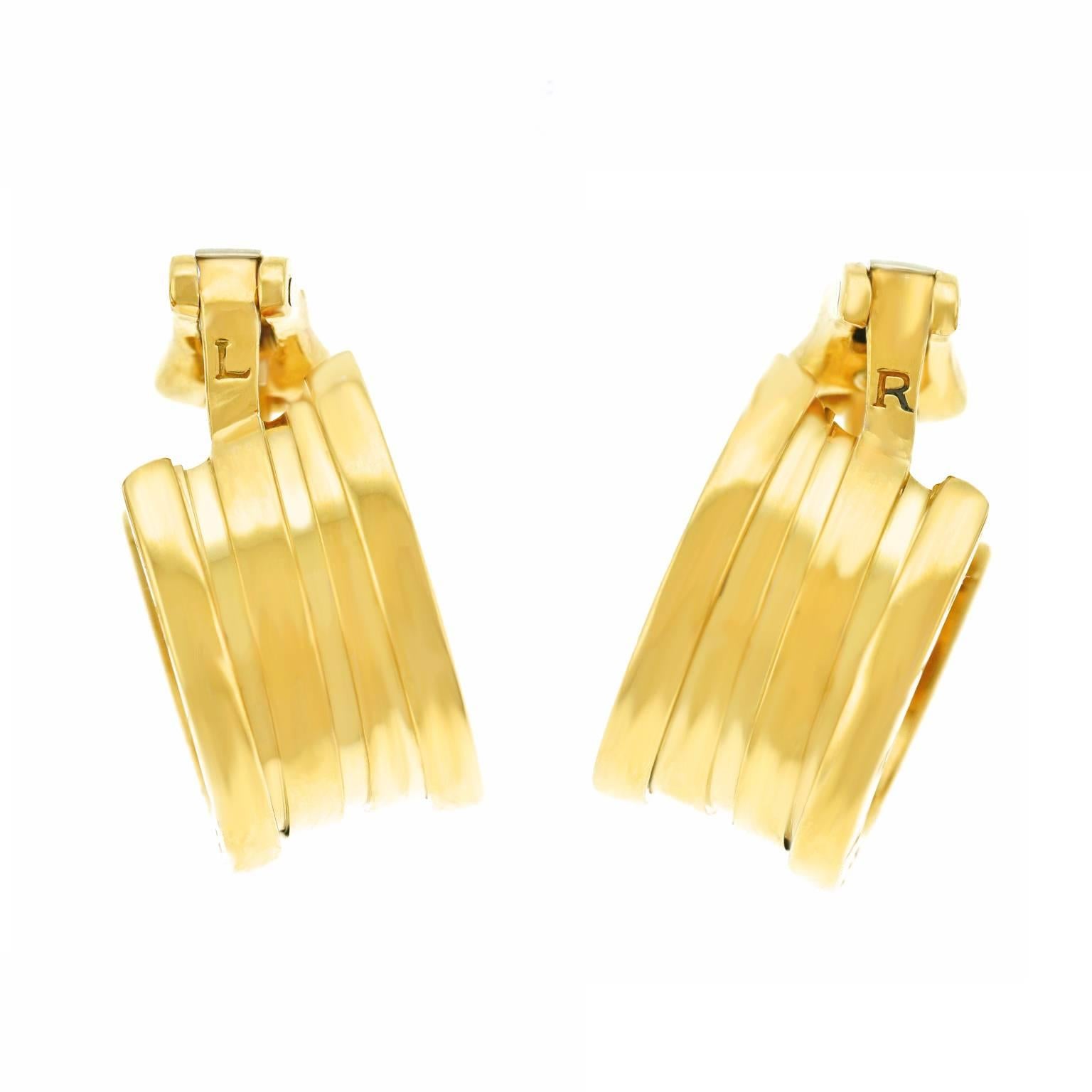 Women's Bulgari Zero Gold Earrings