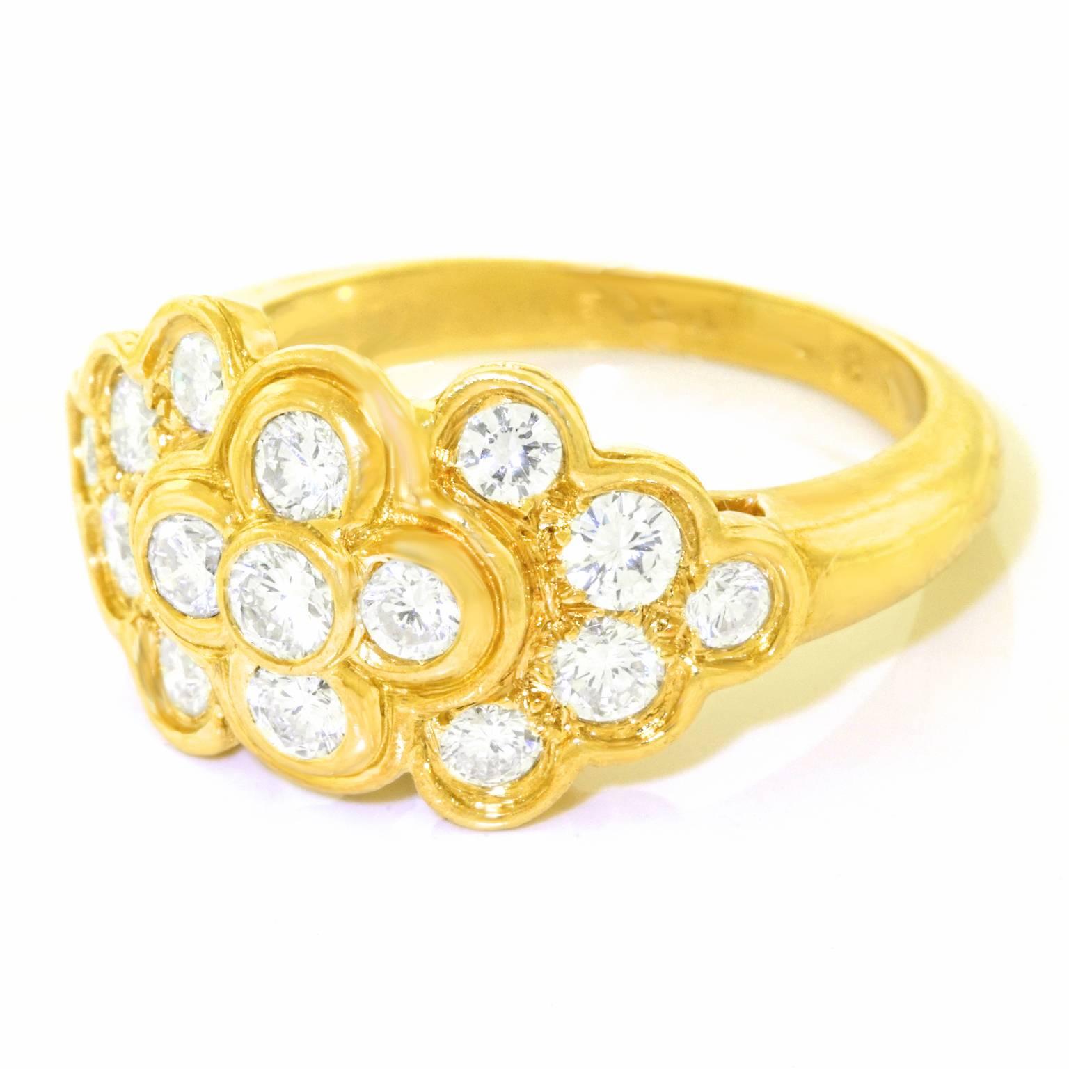 Dior Diamond-Set Gold Ring In Excellent Condition In Litchfield, CT