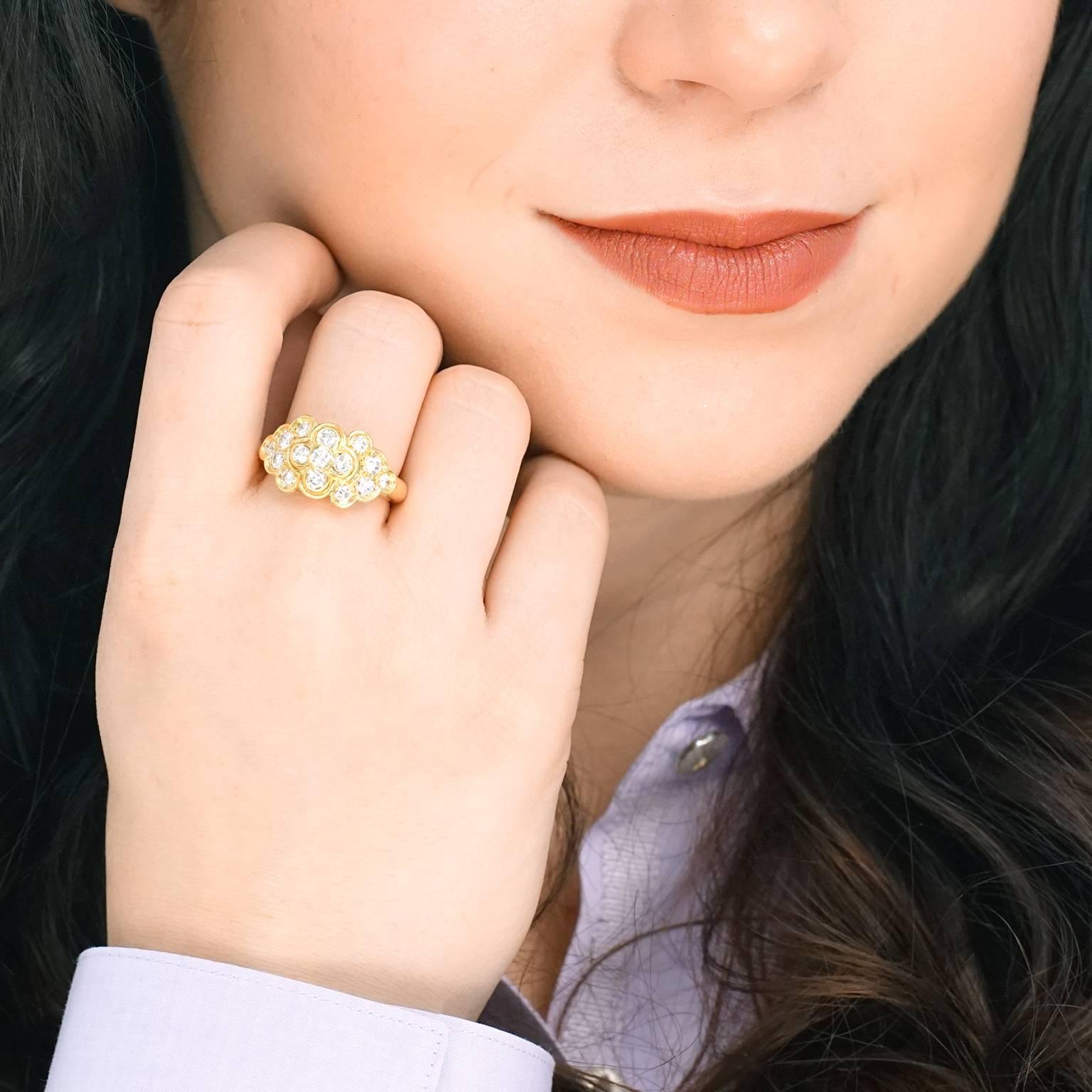 Women's Dior Diamond-Set Gold Ring