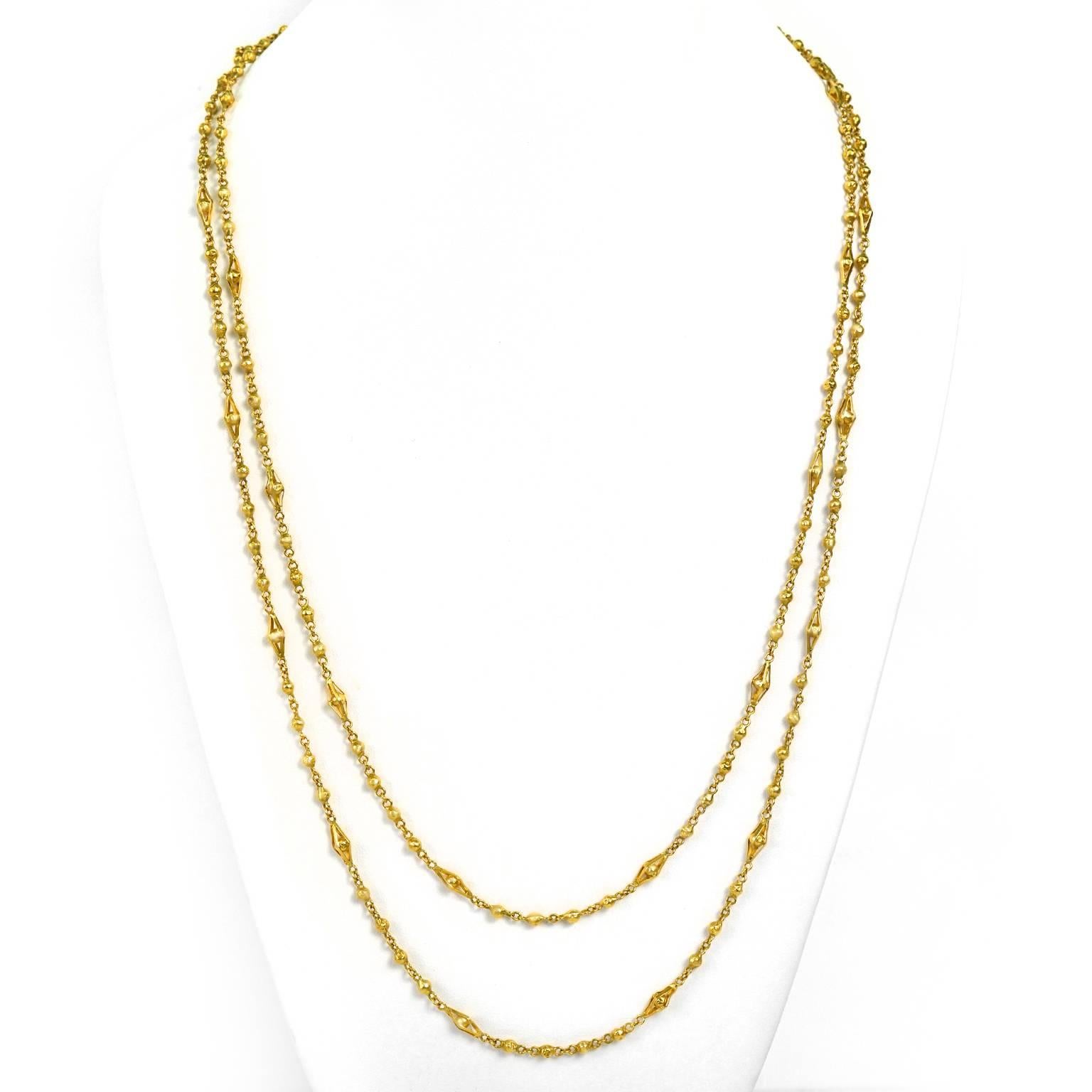 1960s Mogul Gold Chain In Excellent Condition In Litchfield, CT