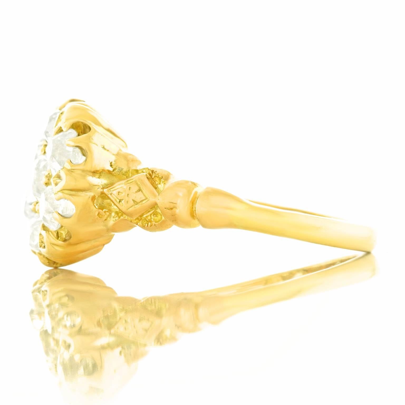 Antique Diamond Set Gold Candlelight Ring 1