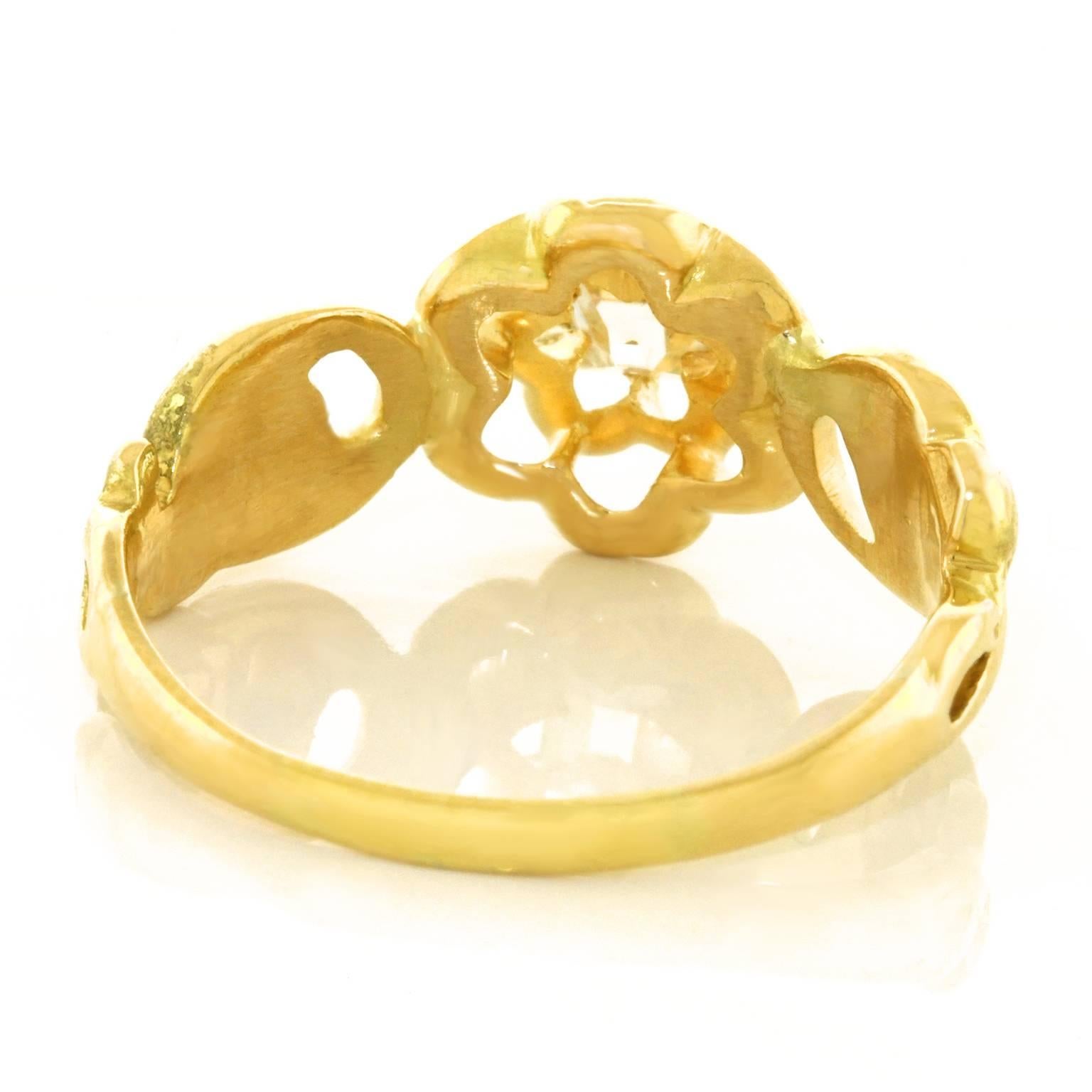 Art Deco Diamond-Set Yellow Gold Ring 1