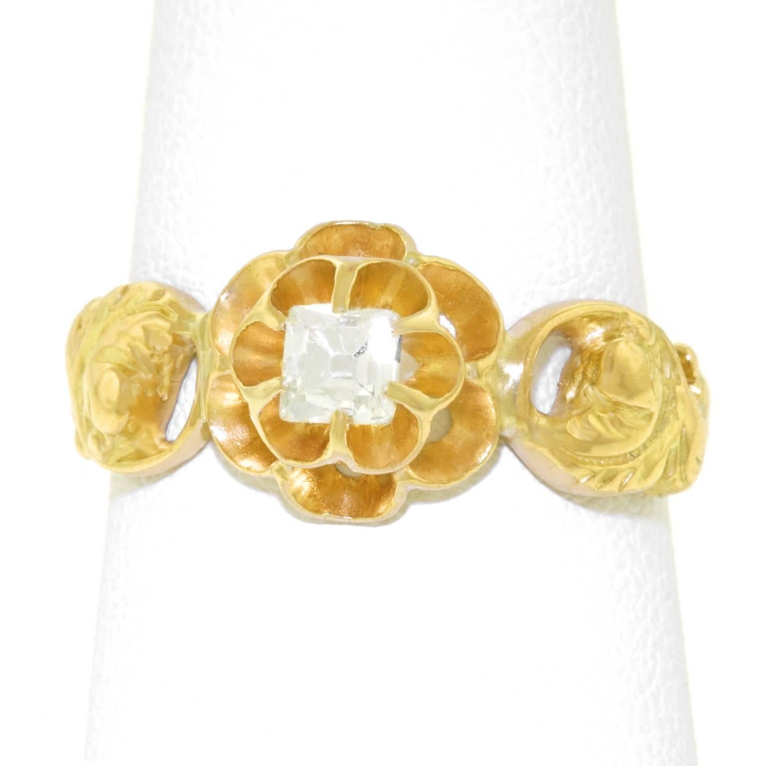 Art Deco Diamond-Set Yellow Gold Ring 3