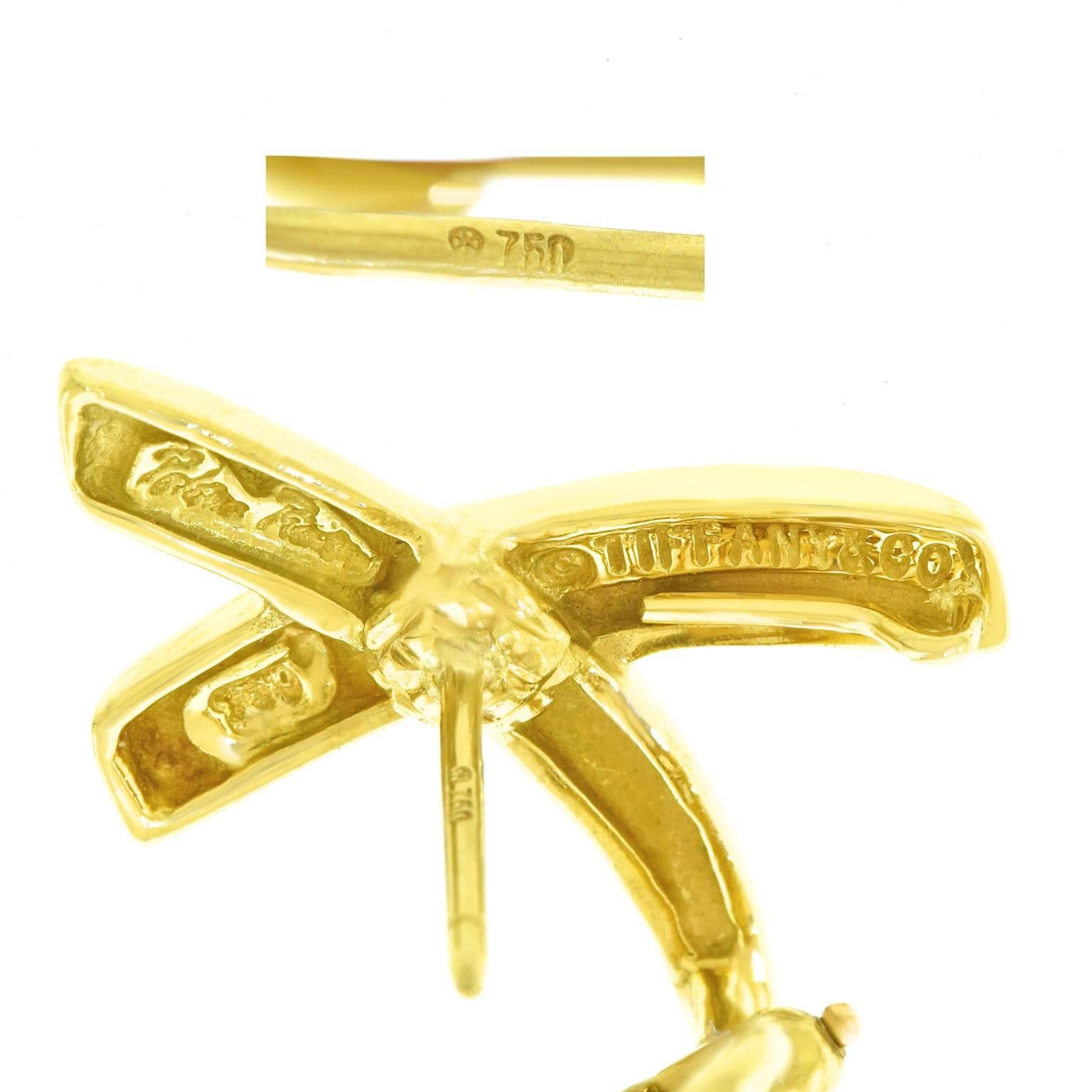 Paloma Picasso for Tiffany Gold X's Earrings 1