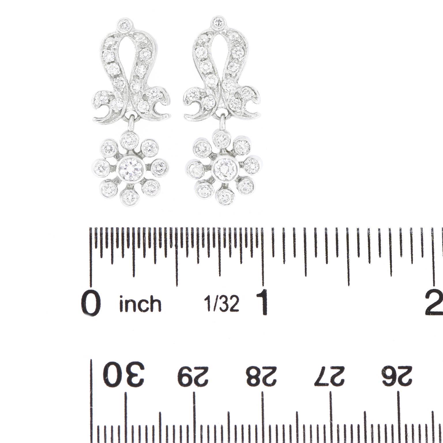 1960s Diamond Chandelier Earrings 2