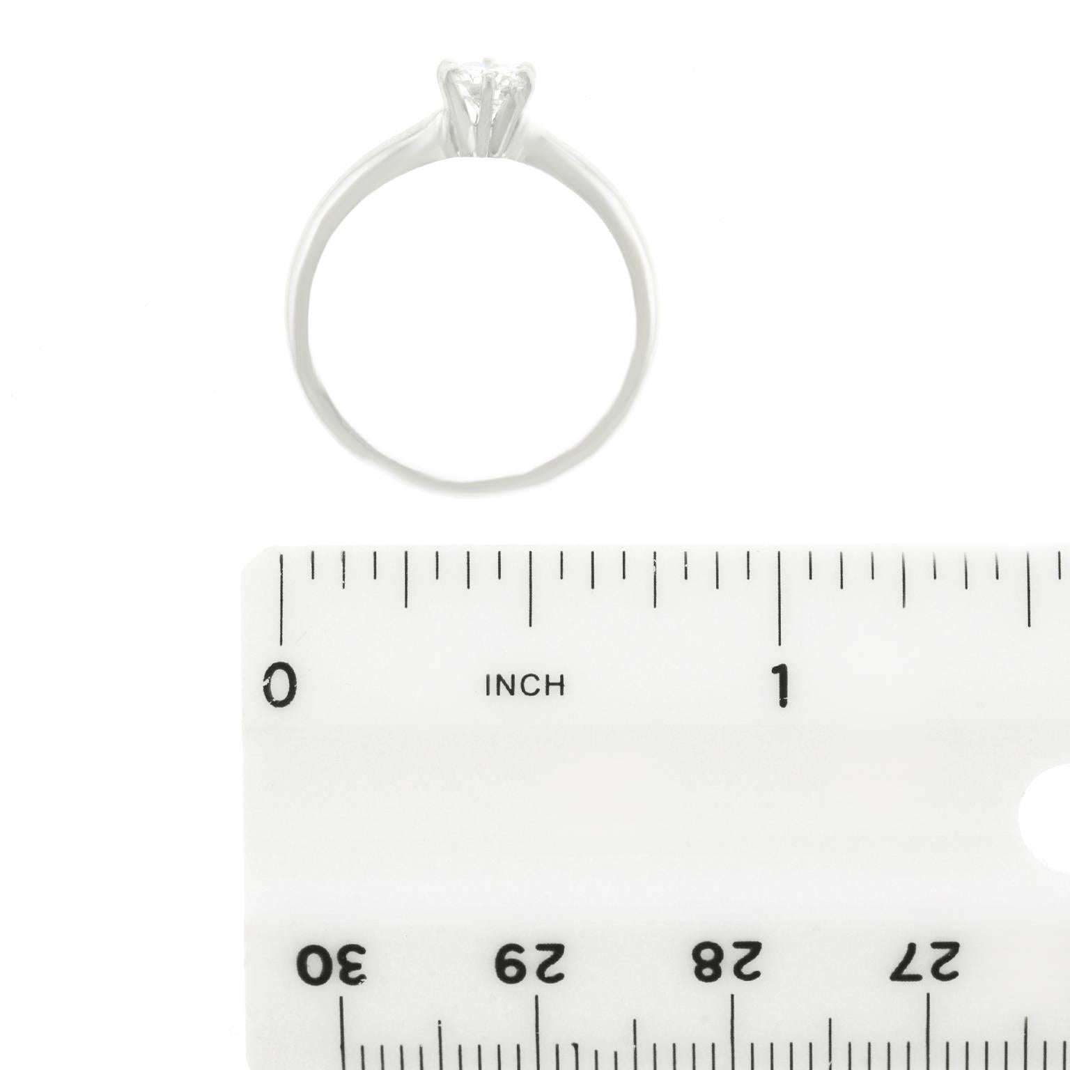 .35 Carat Diamond Solitaire Gold Engagement Ring In Excellent Condition In Litchfield, CT