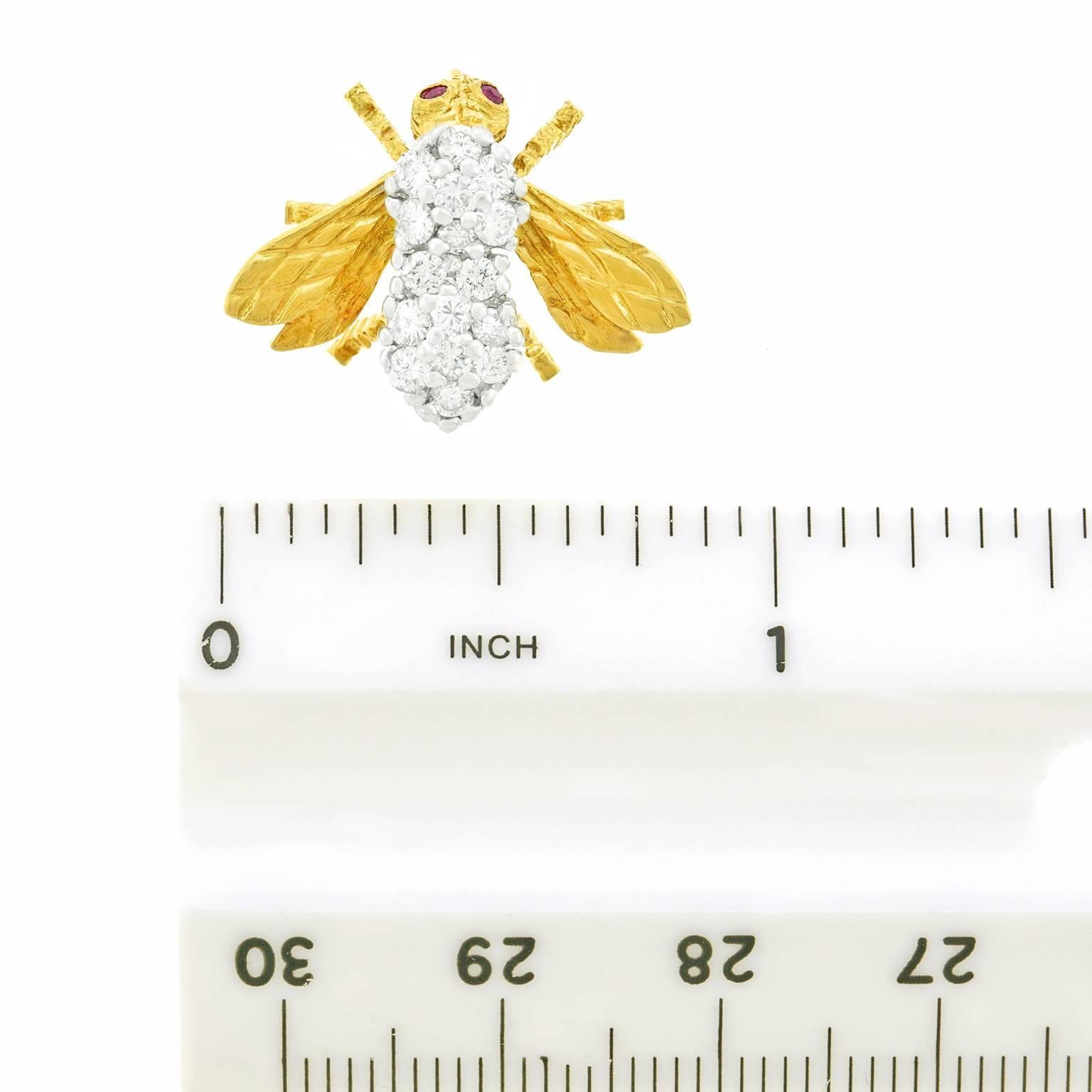 Herbert Rosenthal Diamond-Set Gold Bee Pin 2