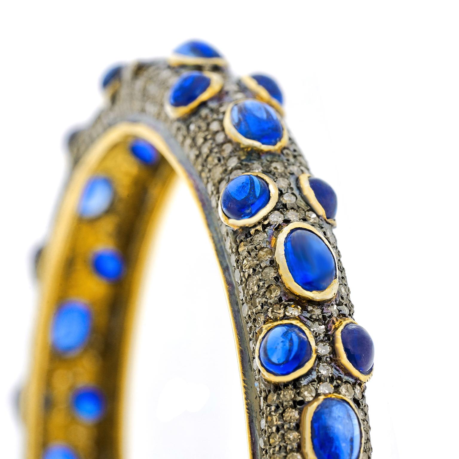 Bracelet indien en saphir et diamant en vente 3