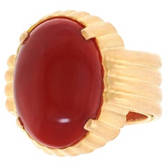 Anello di corallo modernista Paul Binder