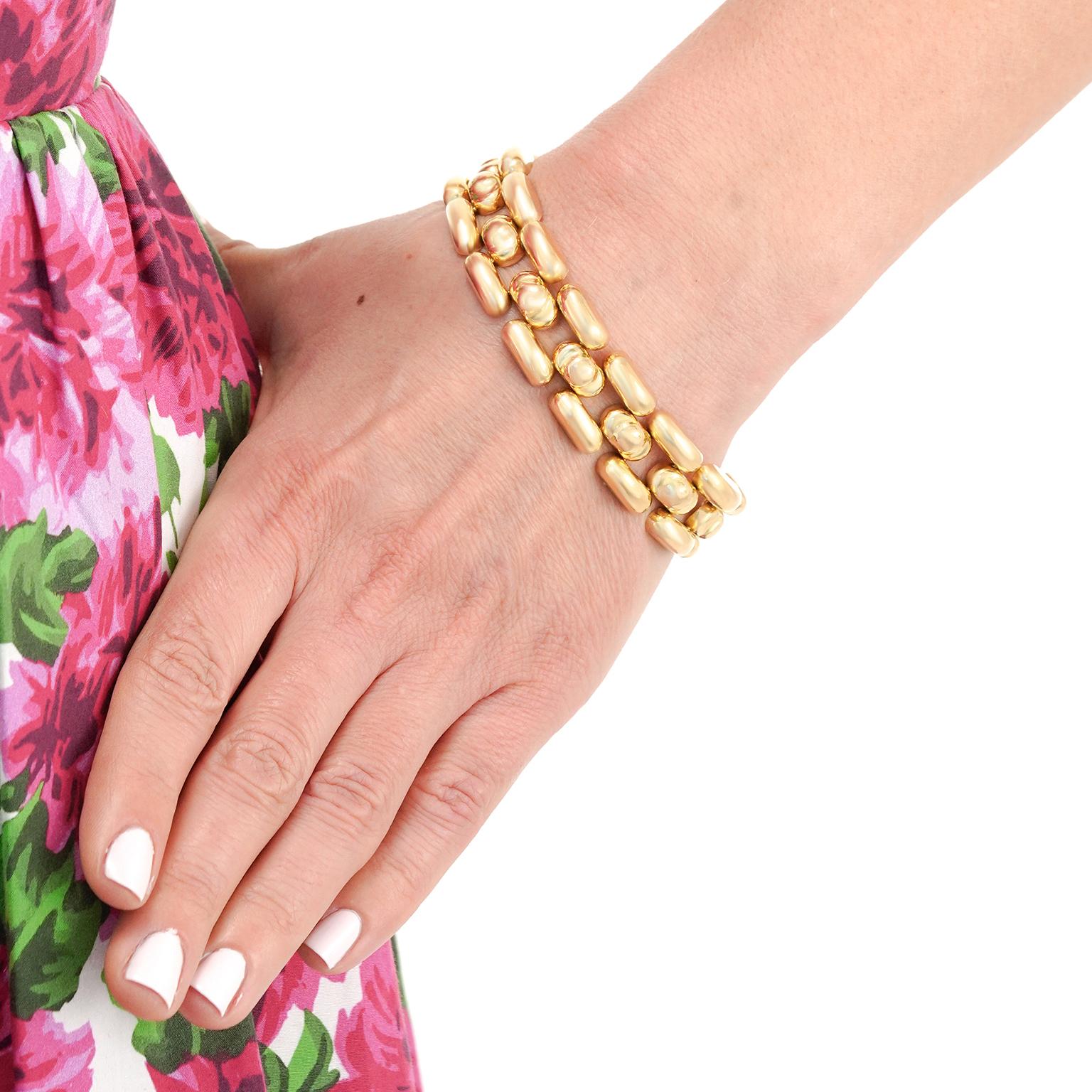 da uomo o donna Bracciale Art Deco in oro in vendita
