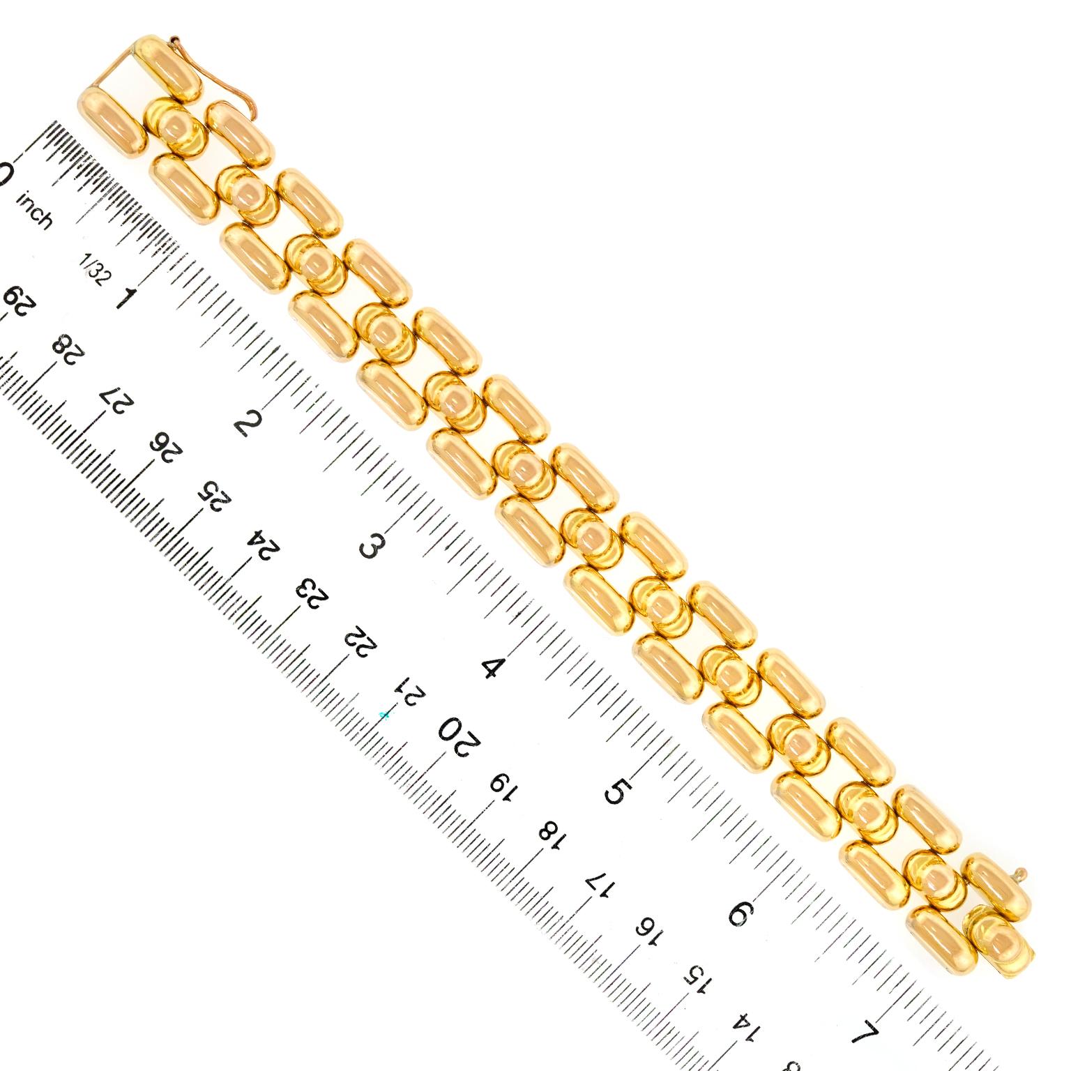 Bracciale Art Deco in oro in vendita 2