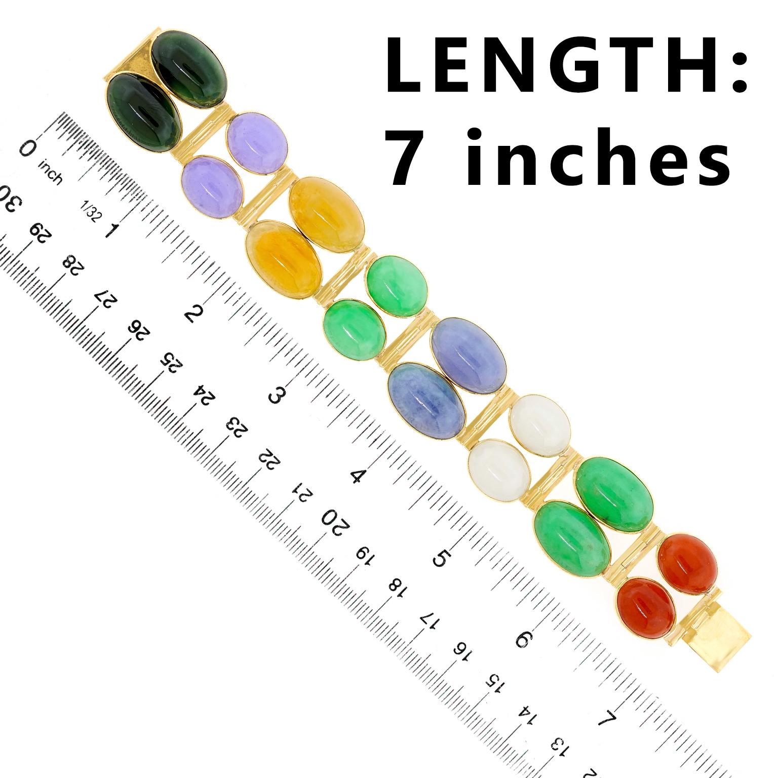 Pulsera Art Decó Espectacularmente Colorida en Excelente estado para la venta en Litchfield, CT