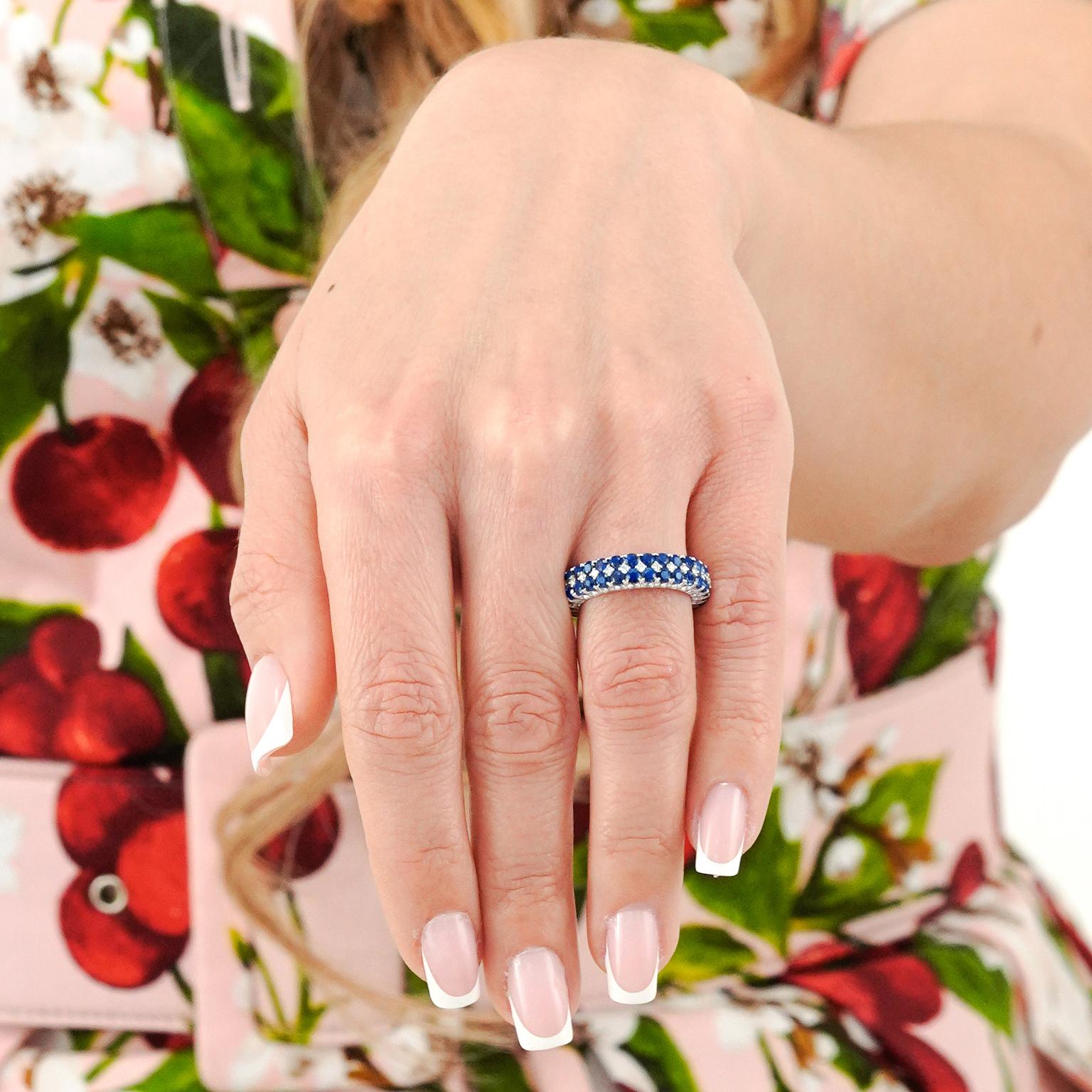 Spektakulärer Ring mit Saphir und Diamant im Zustand „Hervorragend“ im Angebot in Litchfield, CT
