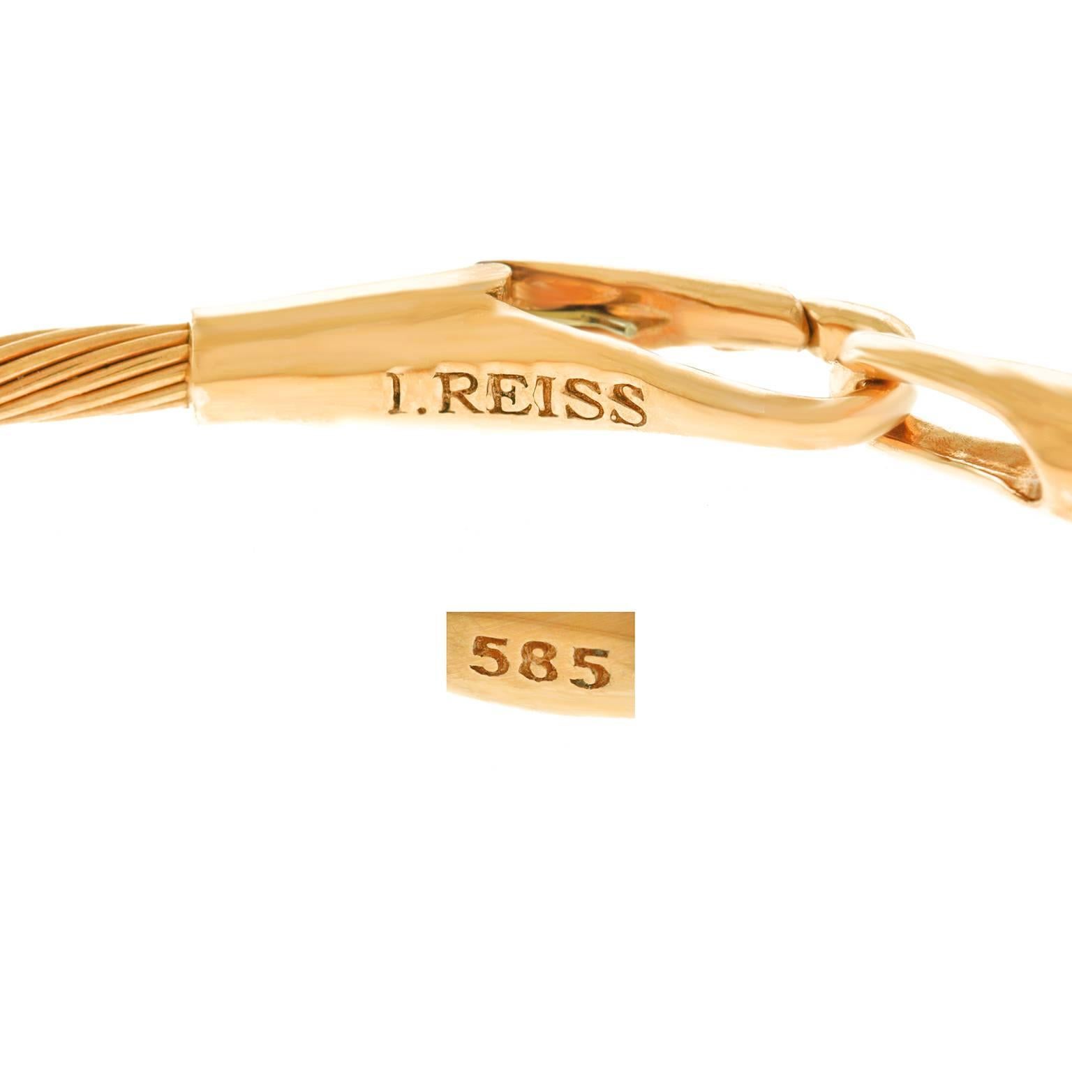Reiss Diamond Rose Gold Bangle Bracelet 1