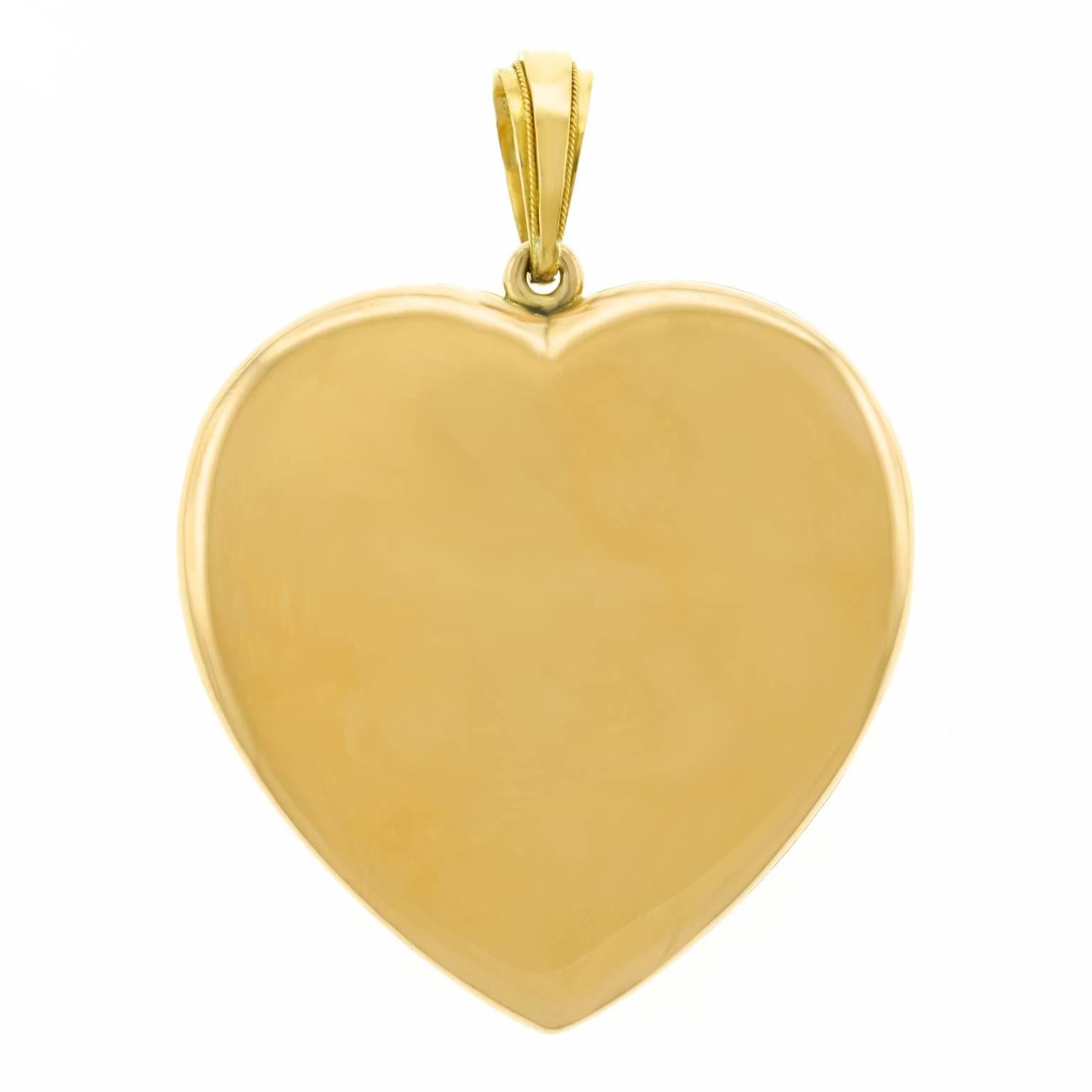 Spectacular Renaissance Revival Gold Heart Locket 3