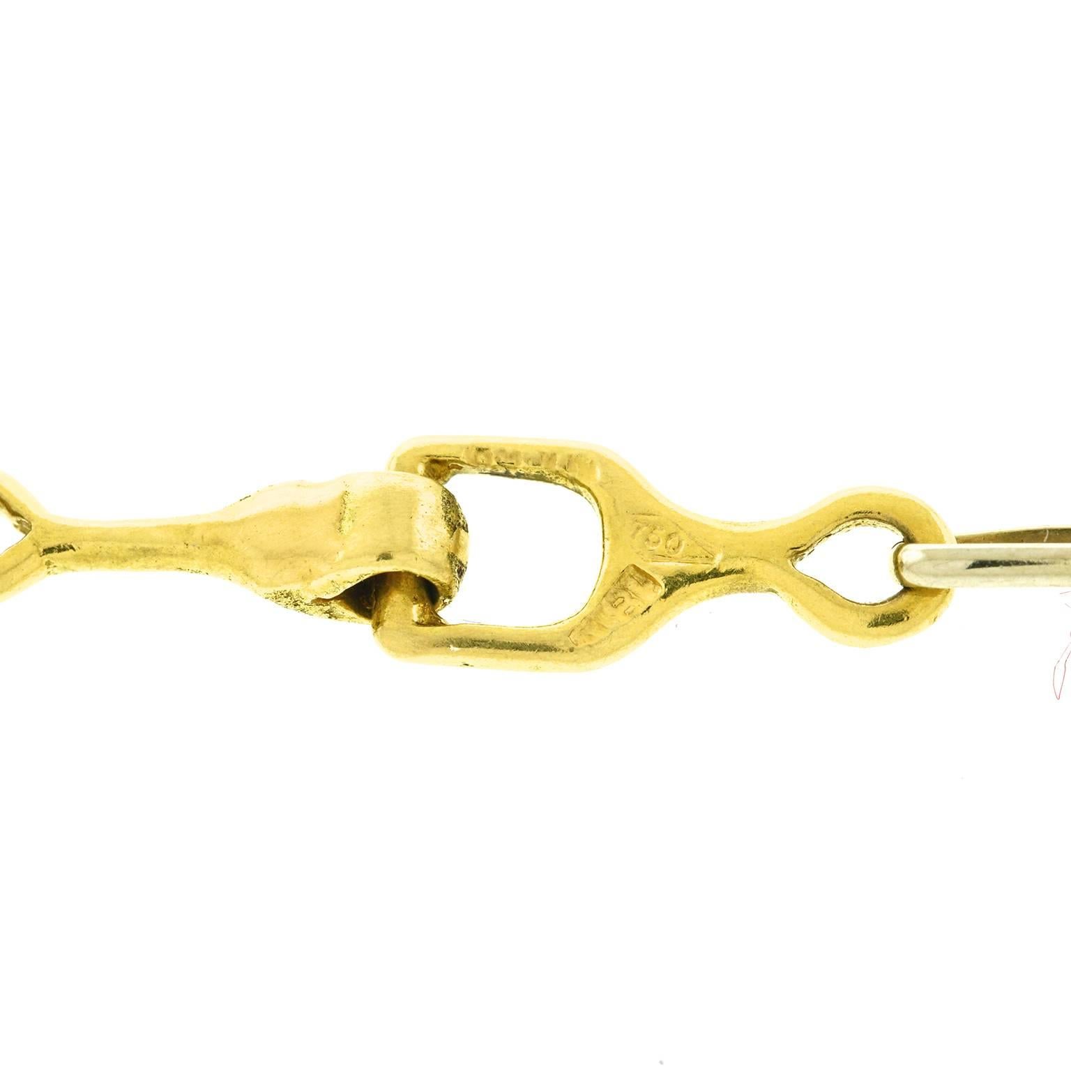 Yellow Gold Horsebit Necklace 1