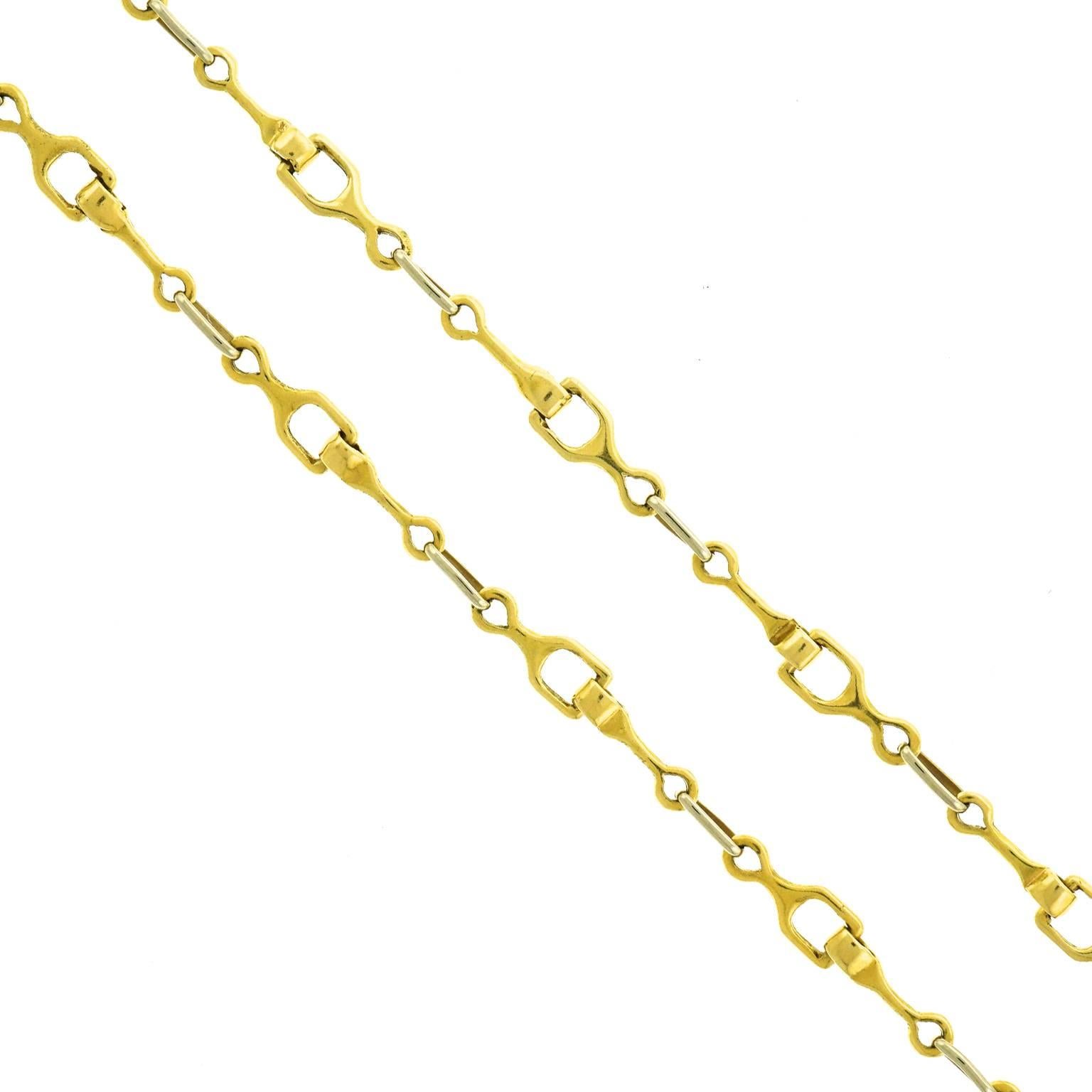 Yellow Gold Horsebit Necklace 3