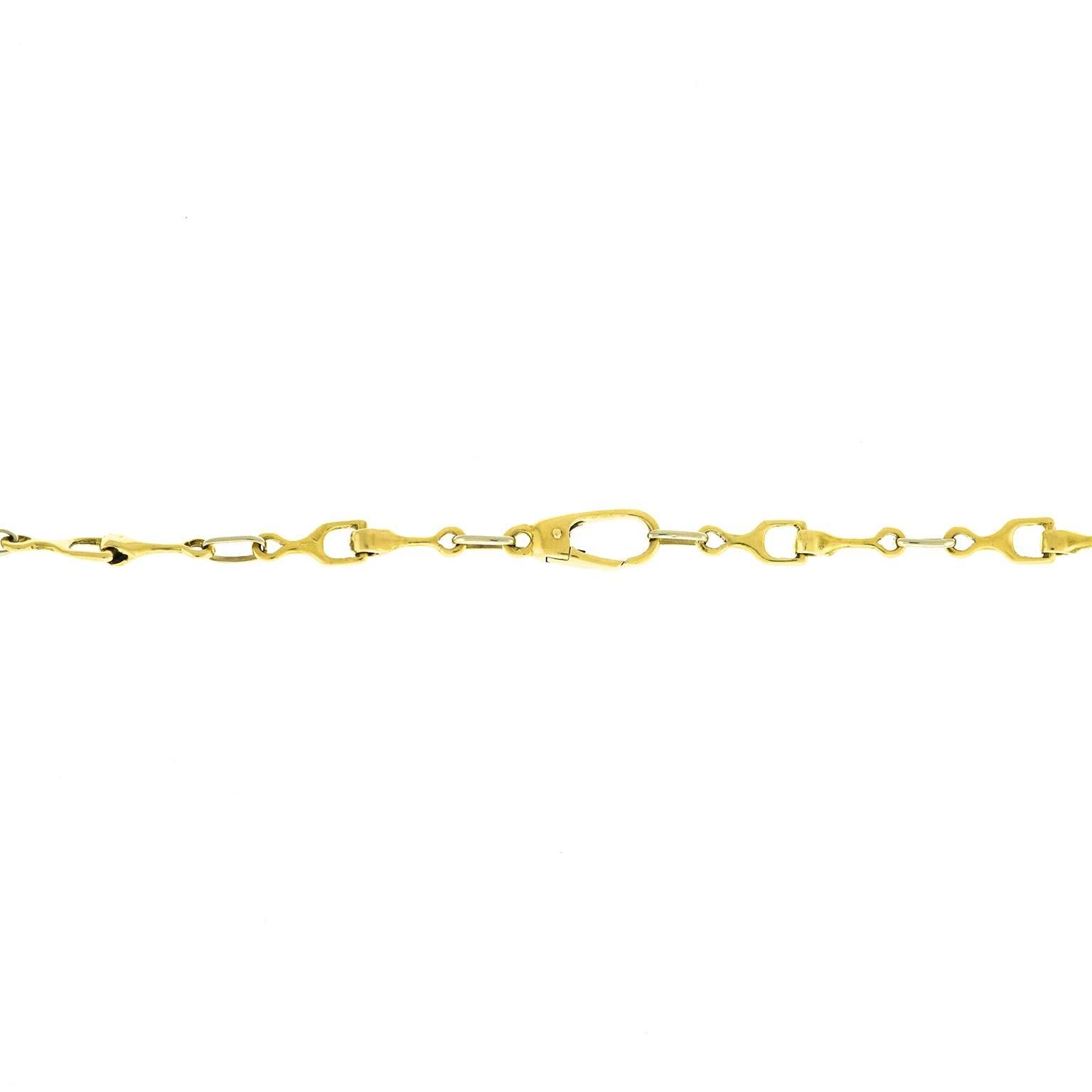 Yellow Gold Horsebit Necklace 4