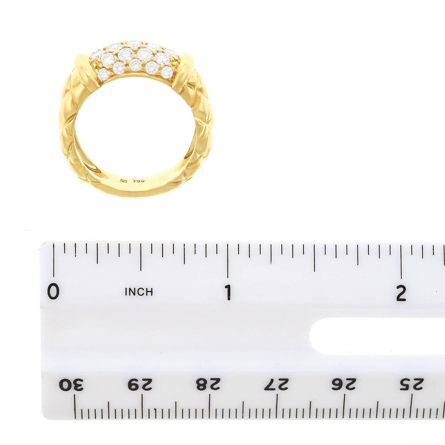 Chic Diamond Pave Gold Ring 2