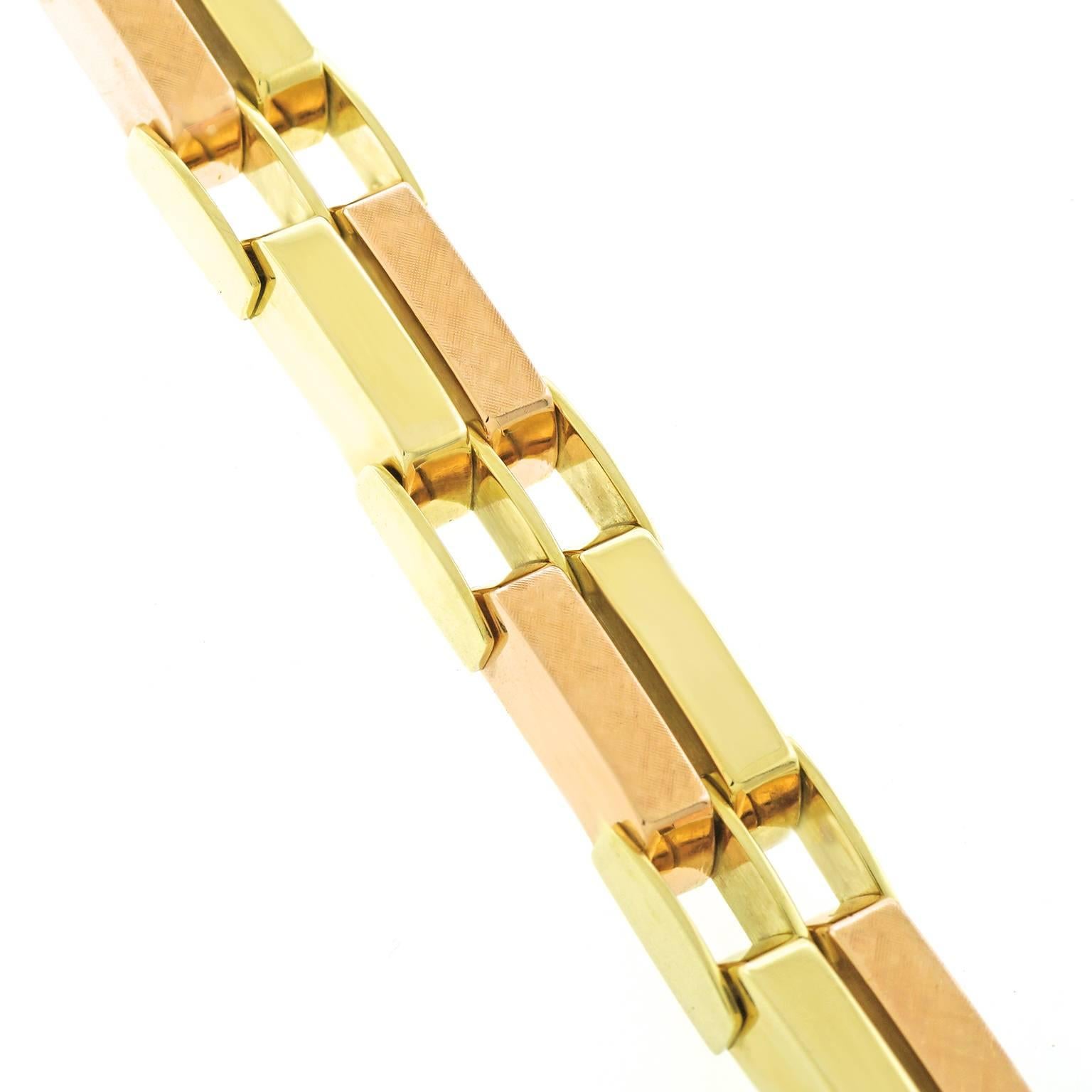 Brilliantly Modern Retro 1940s Gold Bracelet 3