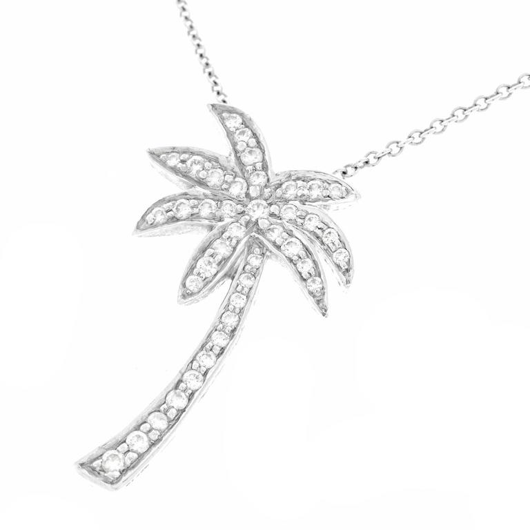 tiffany palm tree necklace platinum