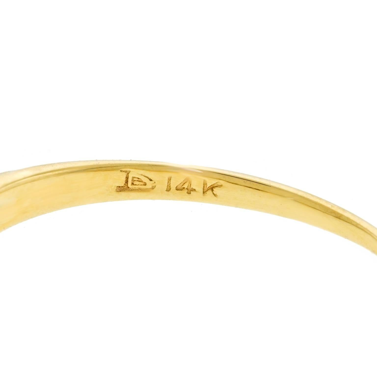 Women's Retro Forties Diamond set Gold Engagement Ring