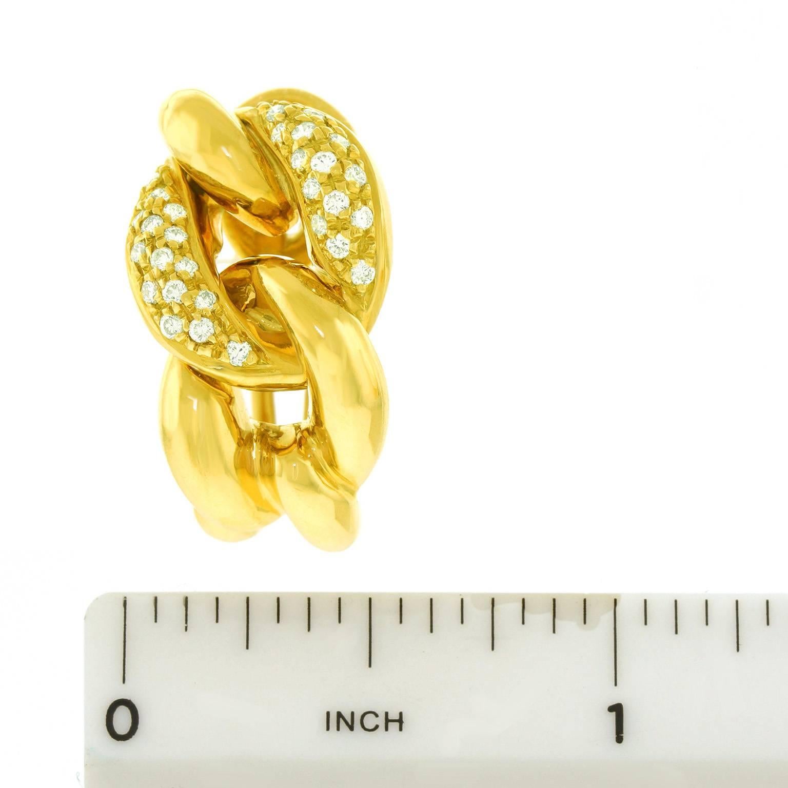 Women's Bucherer Diamond Set Gold Earrings