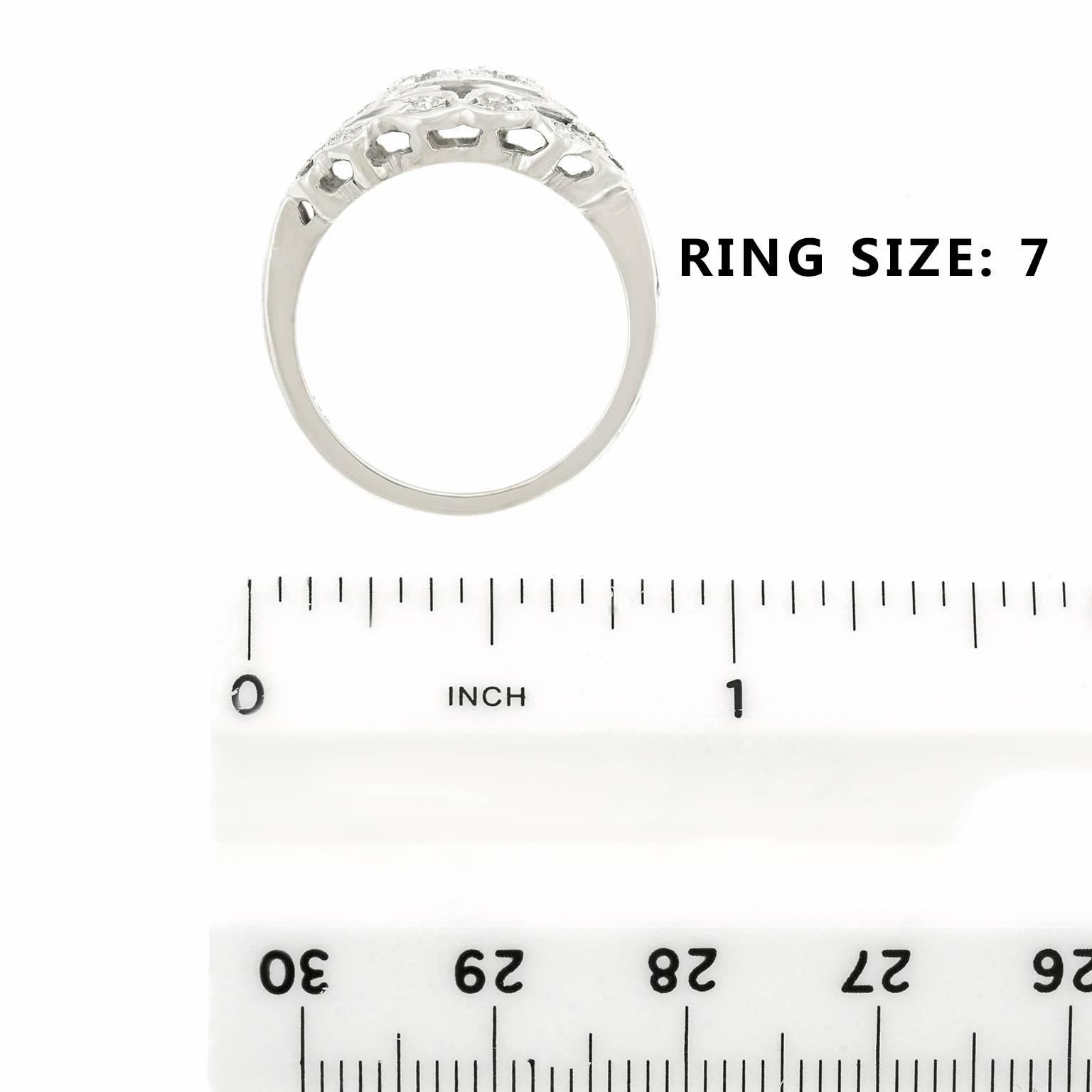 Art Deco Diamond-Set White Gold Ring 2